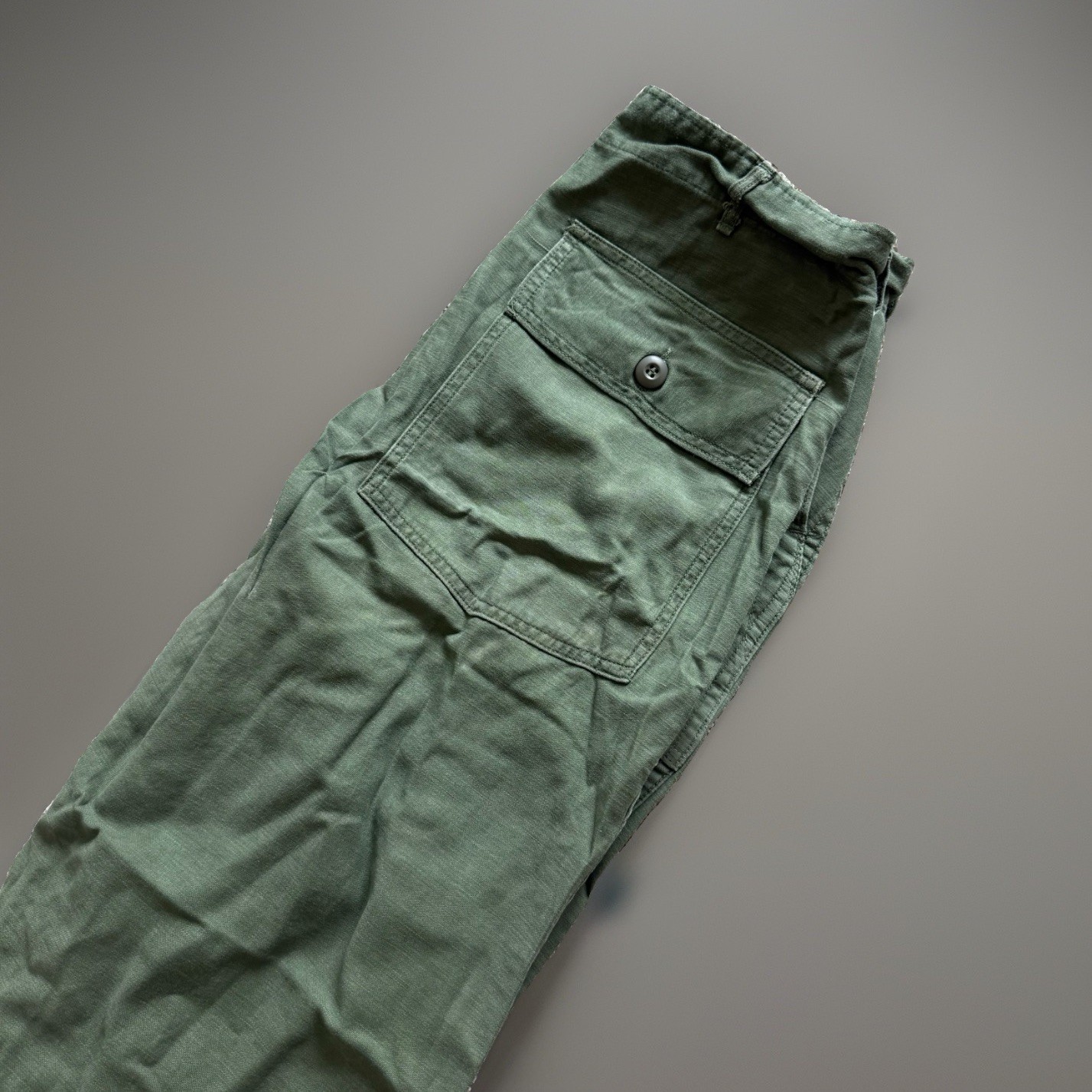 VTG OG 107 Military Pants Men's SIZE 34X29 Green Glenn Berry Sateen Cotton