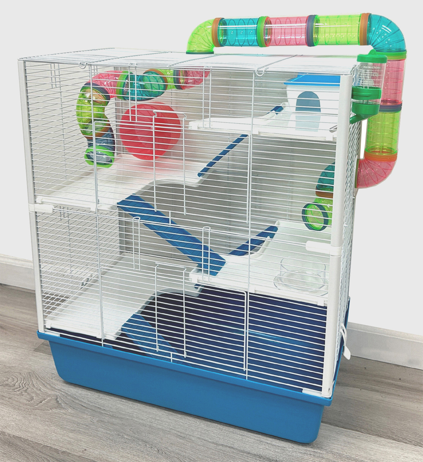 X-LARGE 5-Levels Deluxe Hamster Habitat Crossover Tube House Cage Gerbil Mice