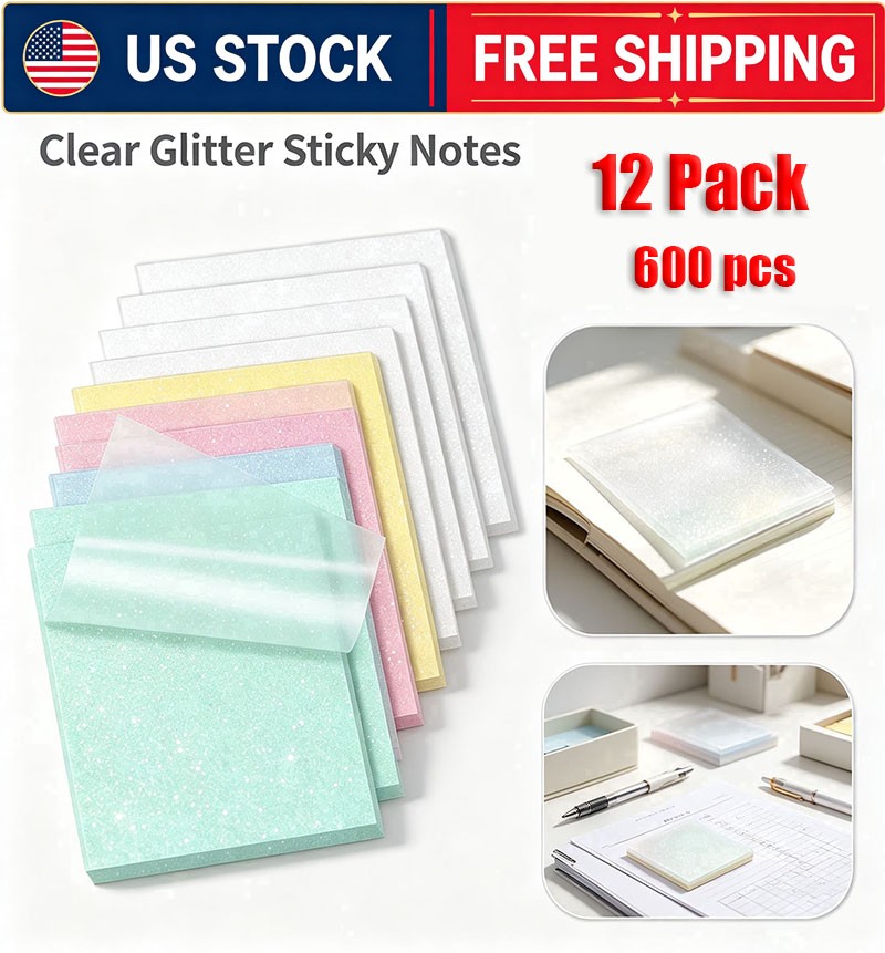600 Sheets Colored Transparent Sticky Notes 3x3 Inch Pastel Translucent 12 Pads 600 Sheets Colored Transparent Sticky Notes 3x3 Inch Pastel Translucent 12 Pads