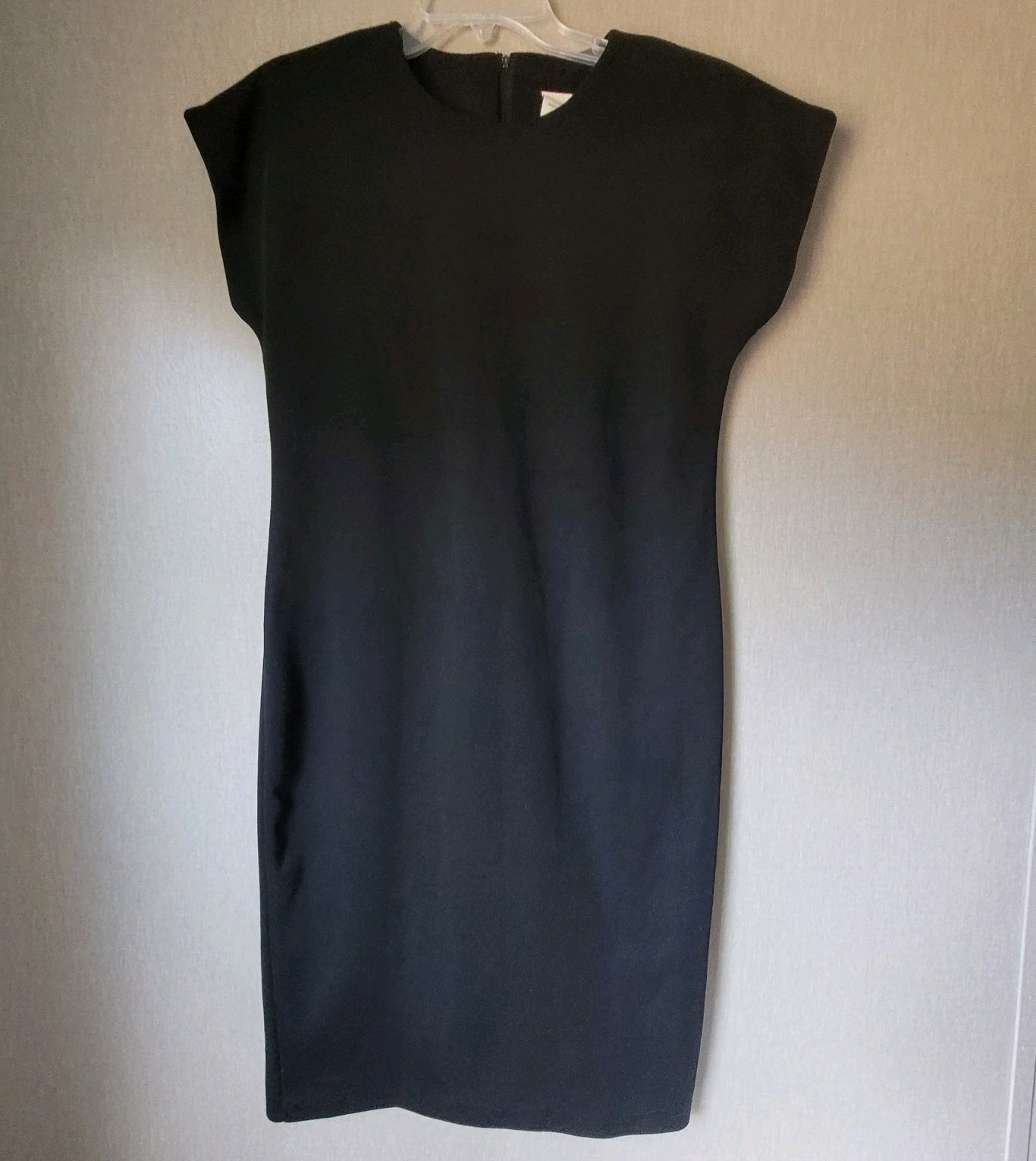 Vintage Studio C Black Sheath Dress ILGWU Union Made USA | Minimalist LBD Size 8