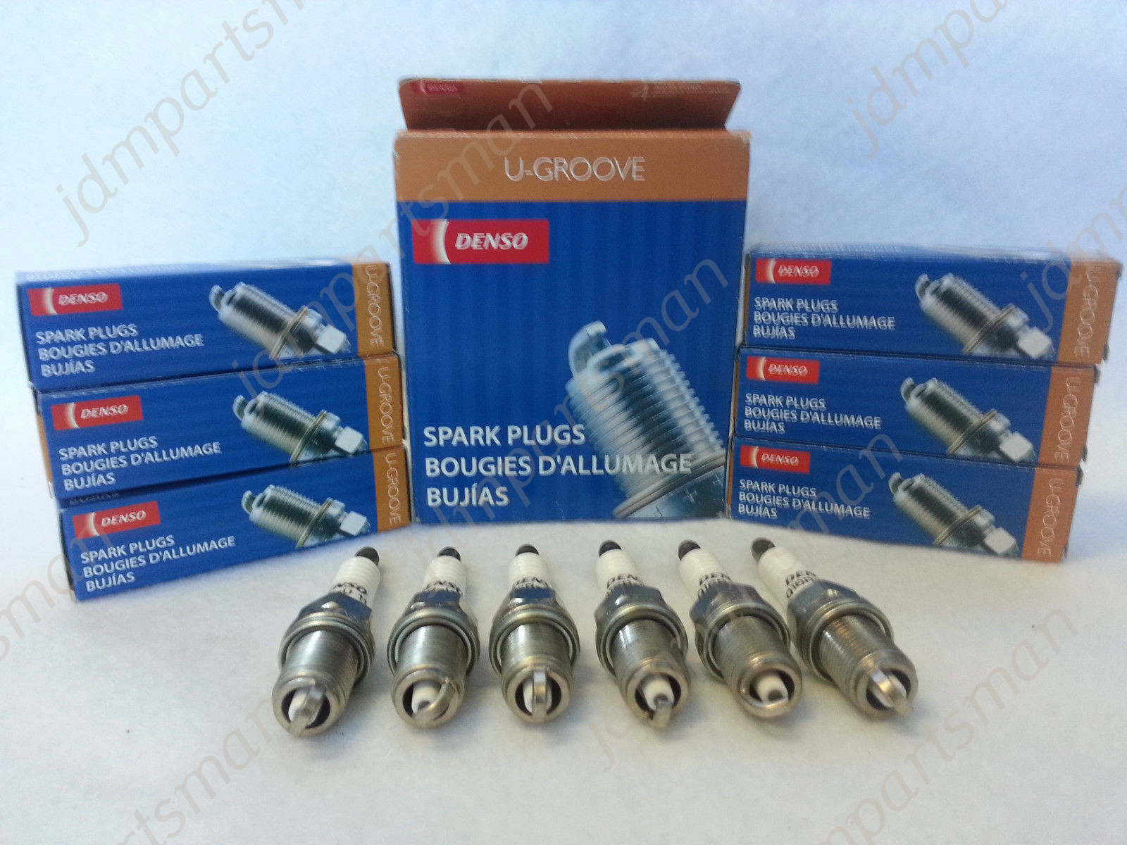 6x DENSO K20HR-U11 (3381) U-Groove Resistor Spark Plug 