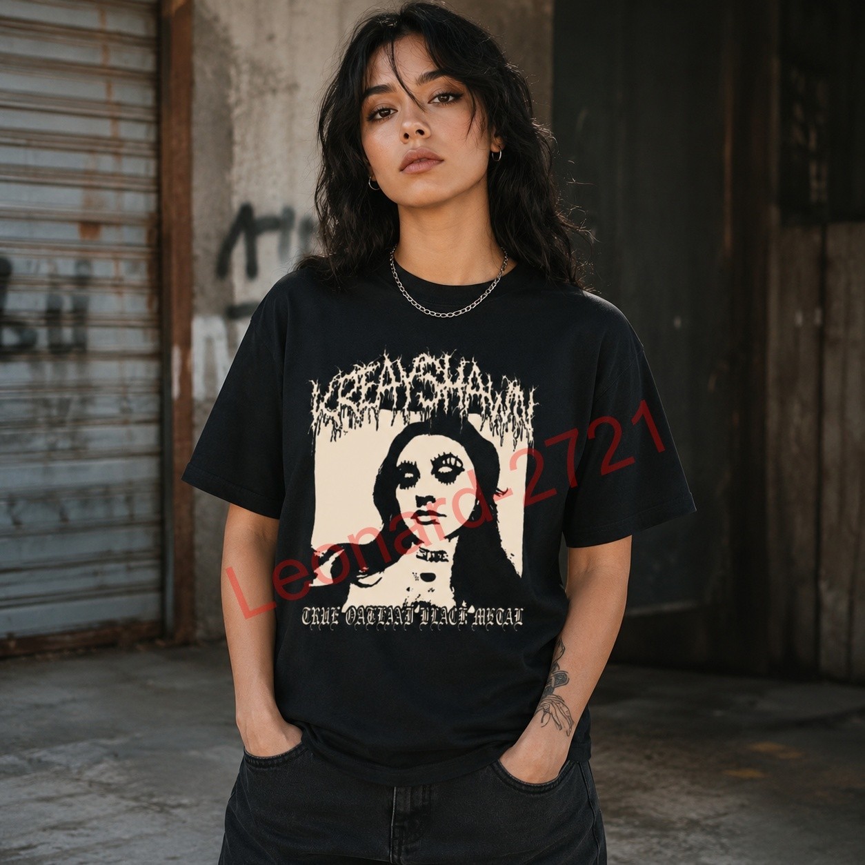 Kreayshawn True Oakland Black Metal T Shirt Kreayshawn True Oakland Black Metal T Shirt