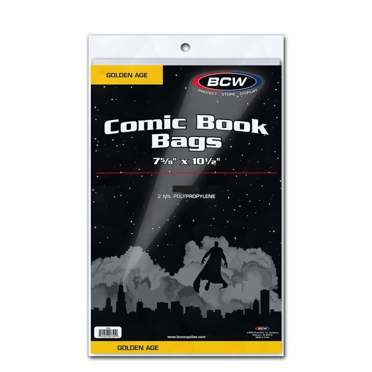 New (100 ct) BCW Golden Age Comic Book Bag & Backing Boards- Combo Pack