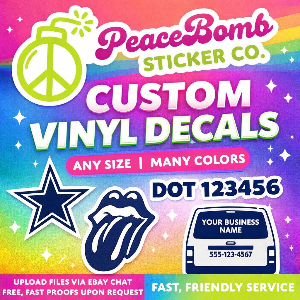 Custom Vinyl Decals - Create Your Own Vinyl Decal With Your Text or Image
