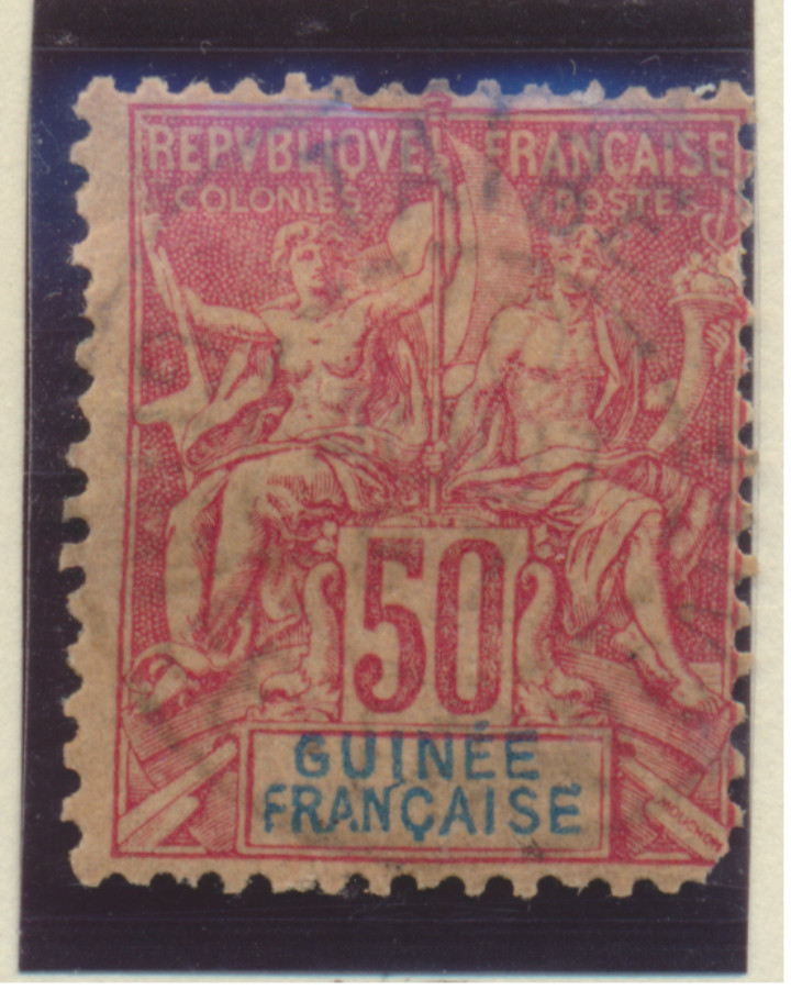 French Guinea Stamp Scott #14, Used, With Gum