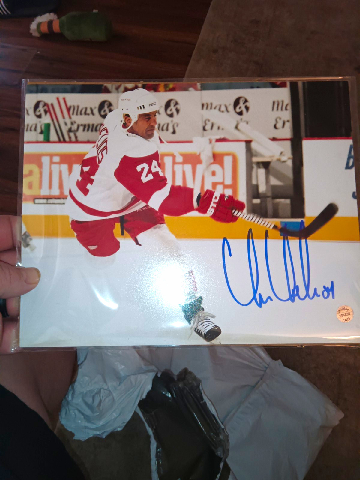 Chris Chelios Signed Detroit Red Wings NHL Hockey 8x10 Photo Original