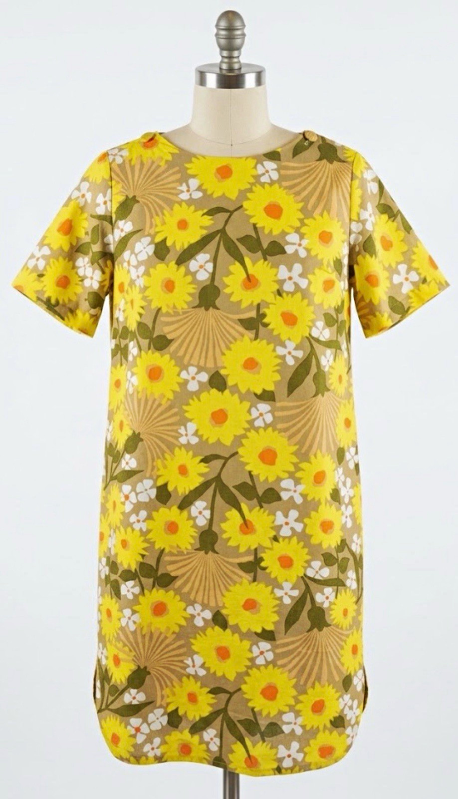 Vintage Schrank Floral Shift Mod Dress Size l 60s 70s flower power retro hippie 