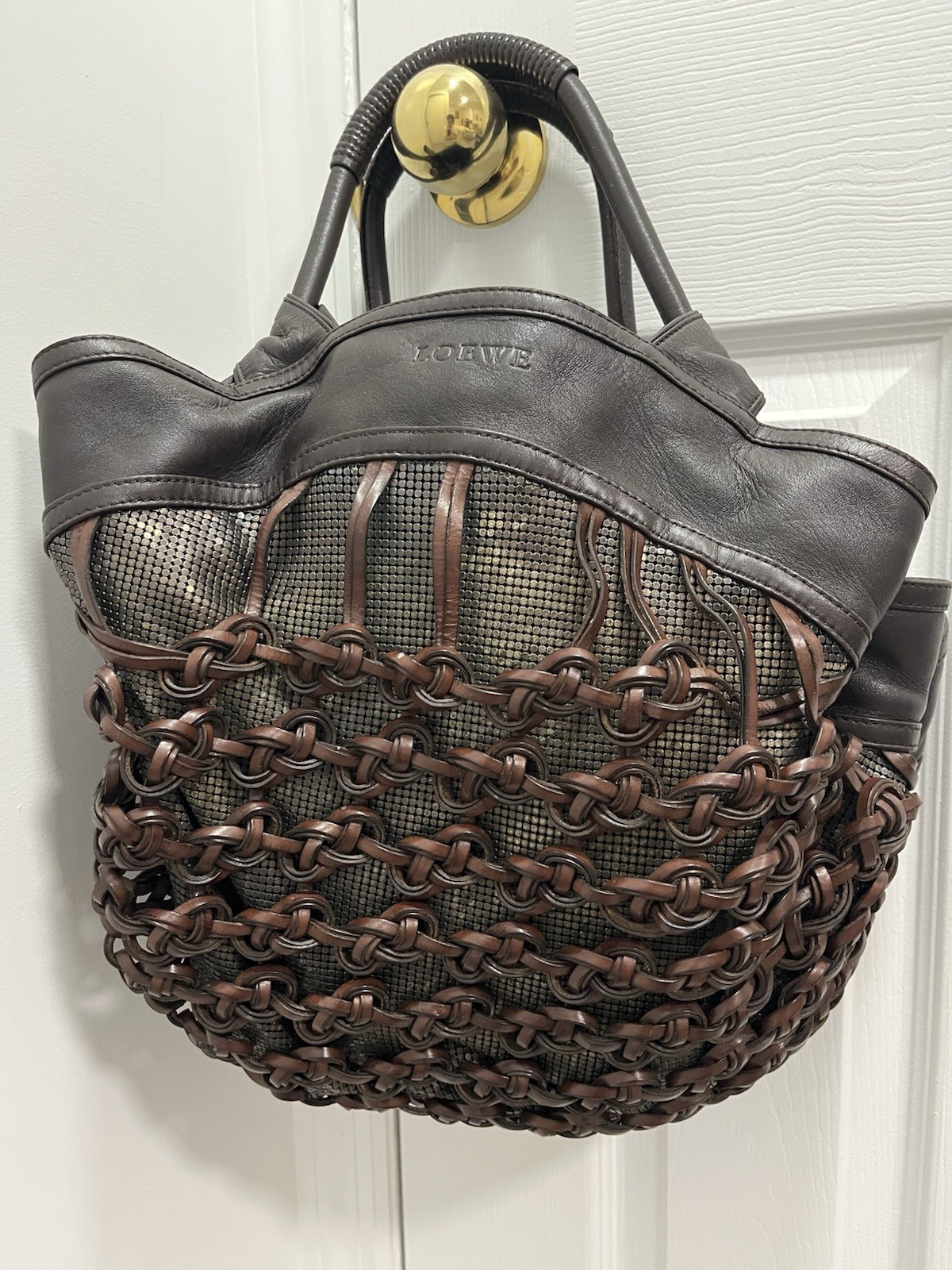 LOEWE Brown Calfskin Leather Shoulder Bag Special Edition LOEWE Brown Calfskin Leather Shoulder Bag Special Edition