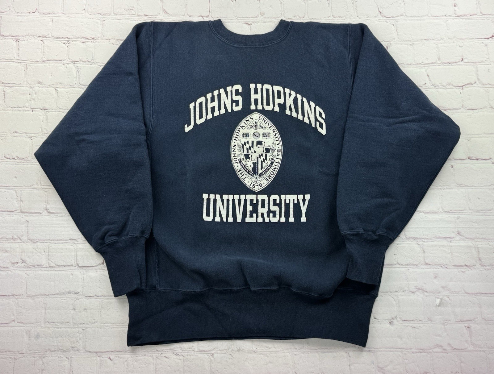 VTG 80s Champion Reverse Weave Sweatshirt Large Johns Hopkins University RARE