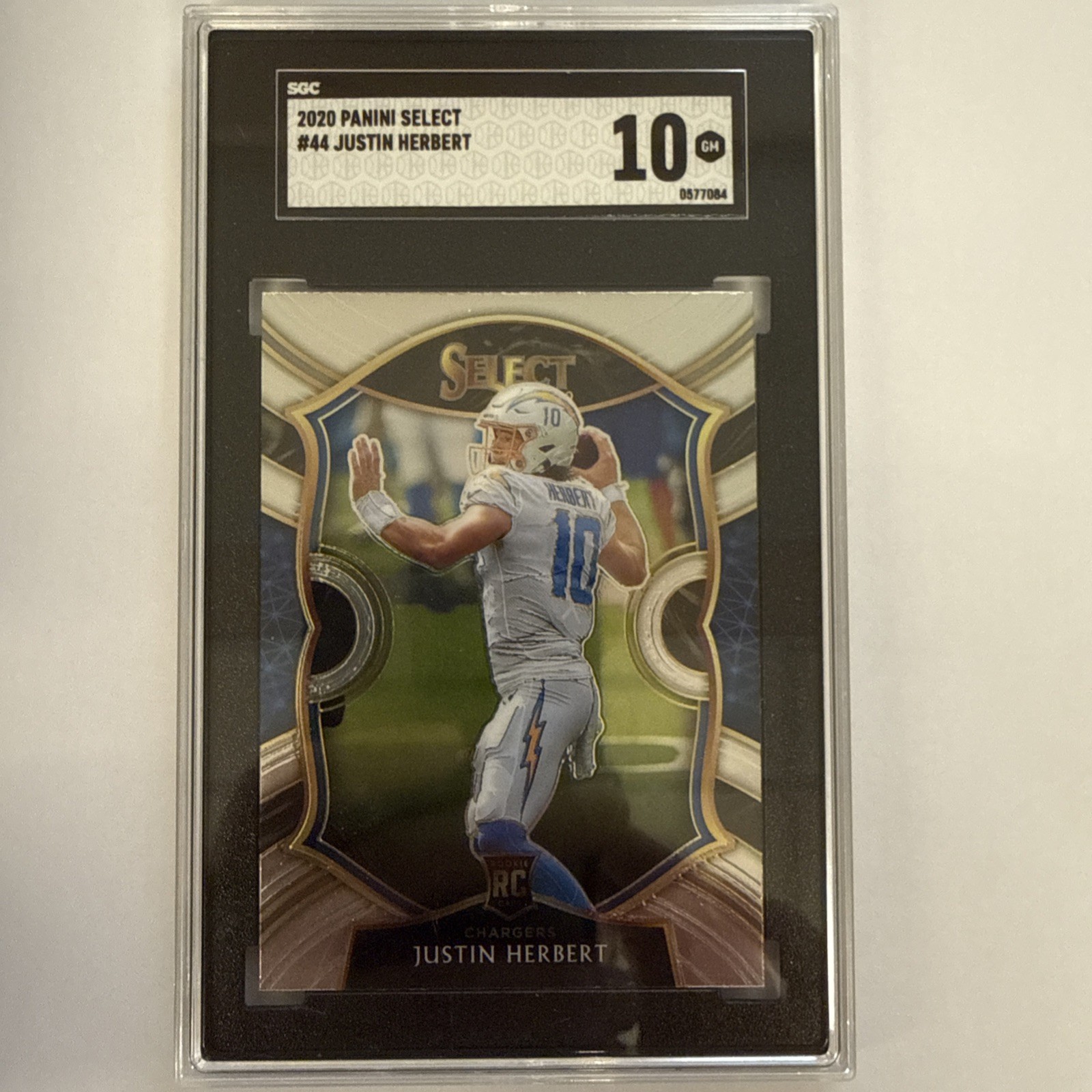 2020 Panini Select Justin Herbert #44 Concourse Rookie RC SGC 10