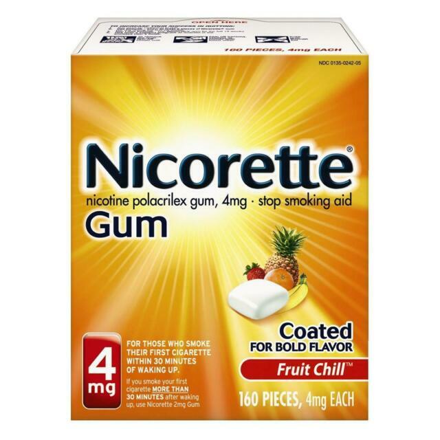 Nicorette 787750 Nicotine Gum to Quit Smoking, 4mg - 160 Count Nicorette 787750 Nicotine Gum to Quit Smoking, 4mg - 160 Count
