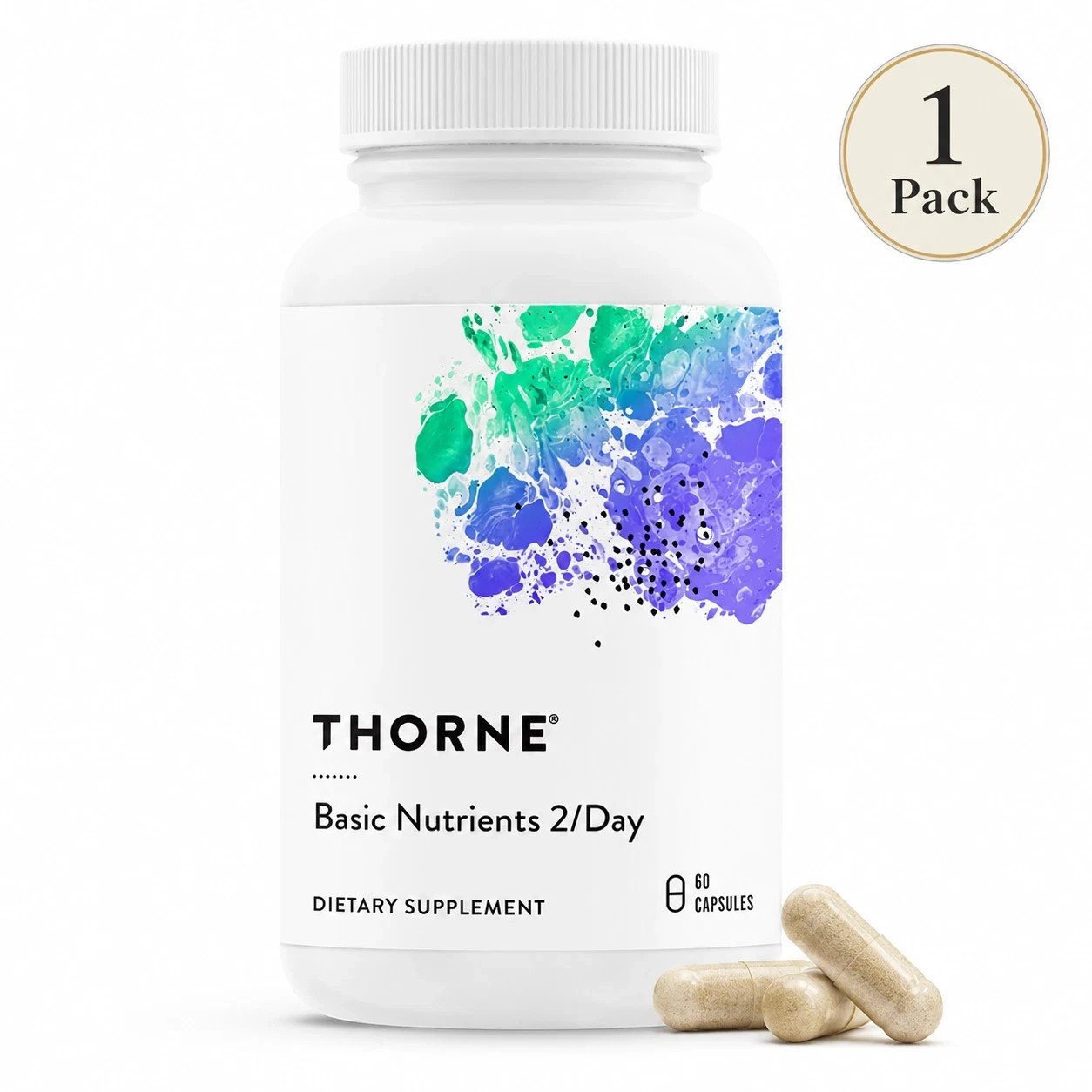 THORNE Basic Nutrients 2/Day Multivitamin Mineral Formula 60 Capsules