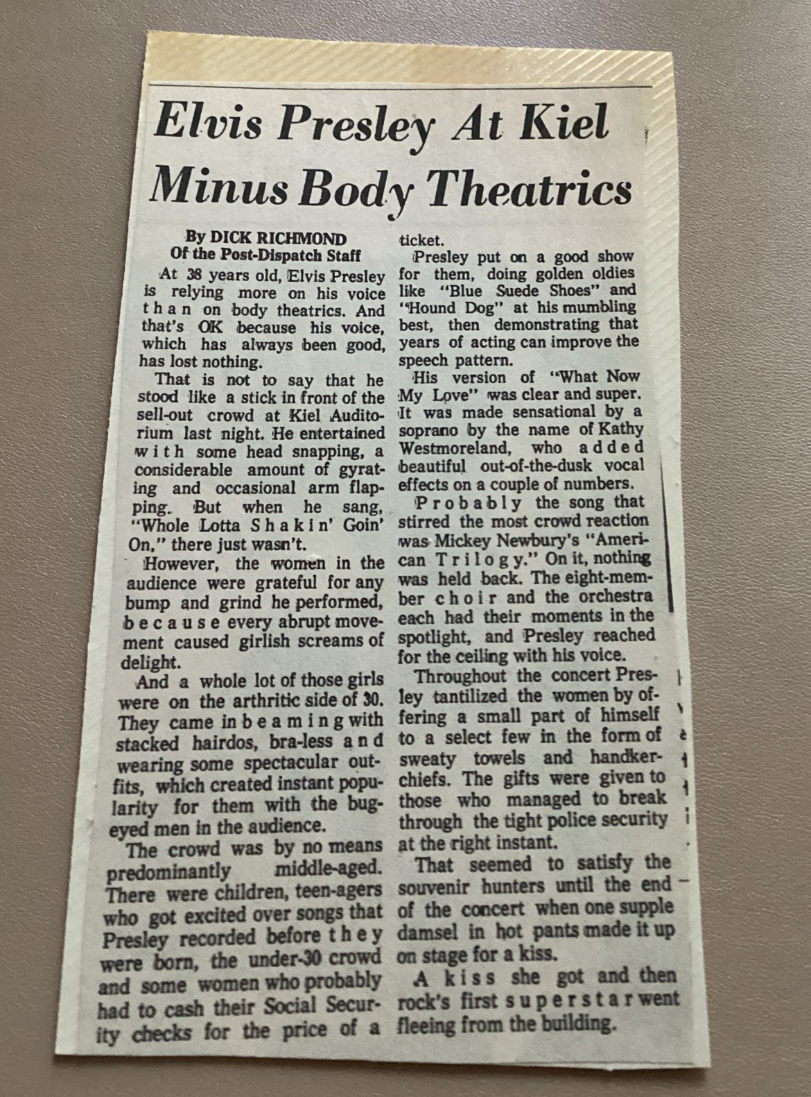 Elvis St Louis 1973 Concert Review / Direct From Memphis