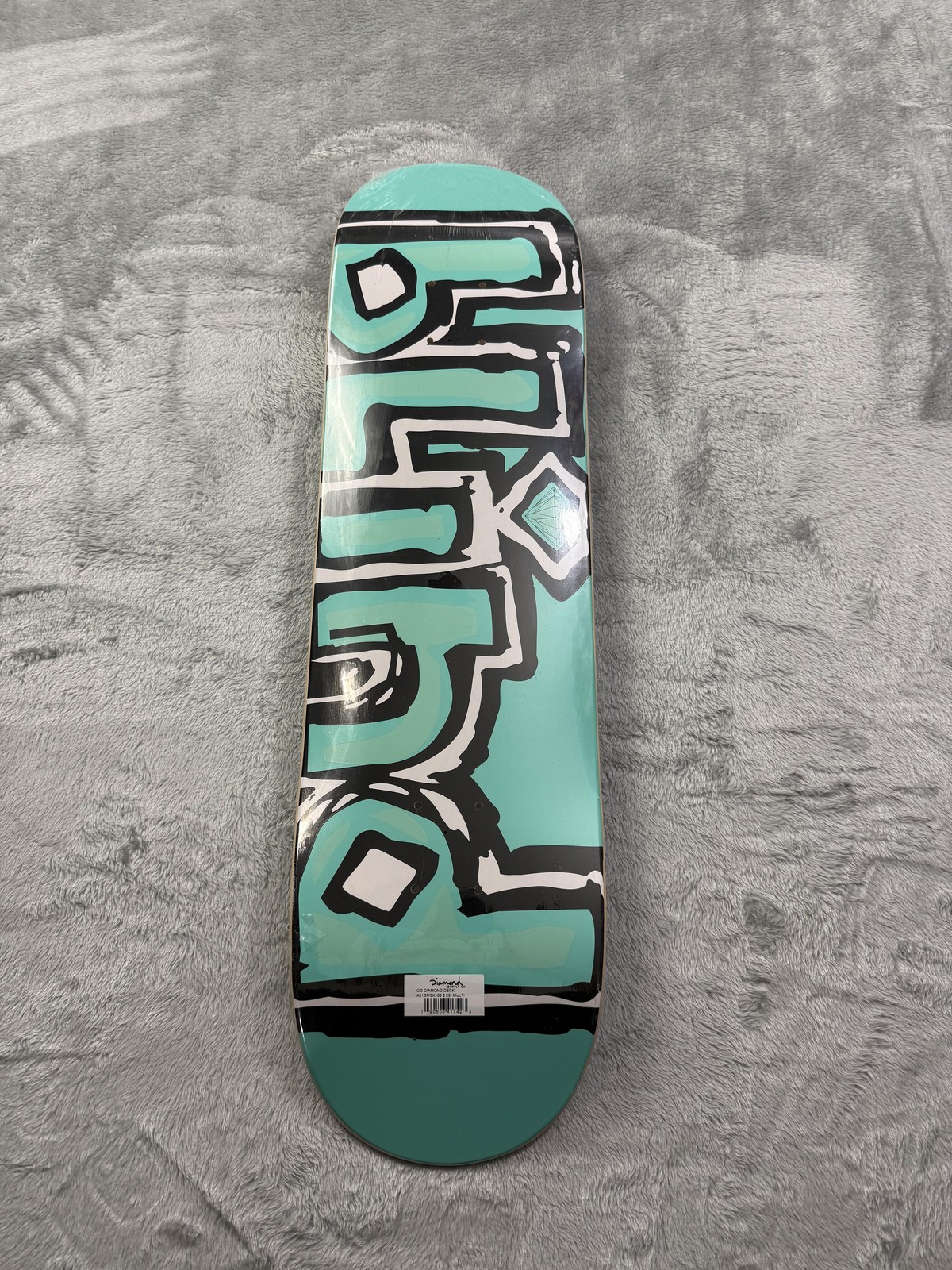 New Diamond Supply Co OG Diamond Skateboard Deck 8.25 Teal Black Logo Graphic