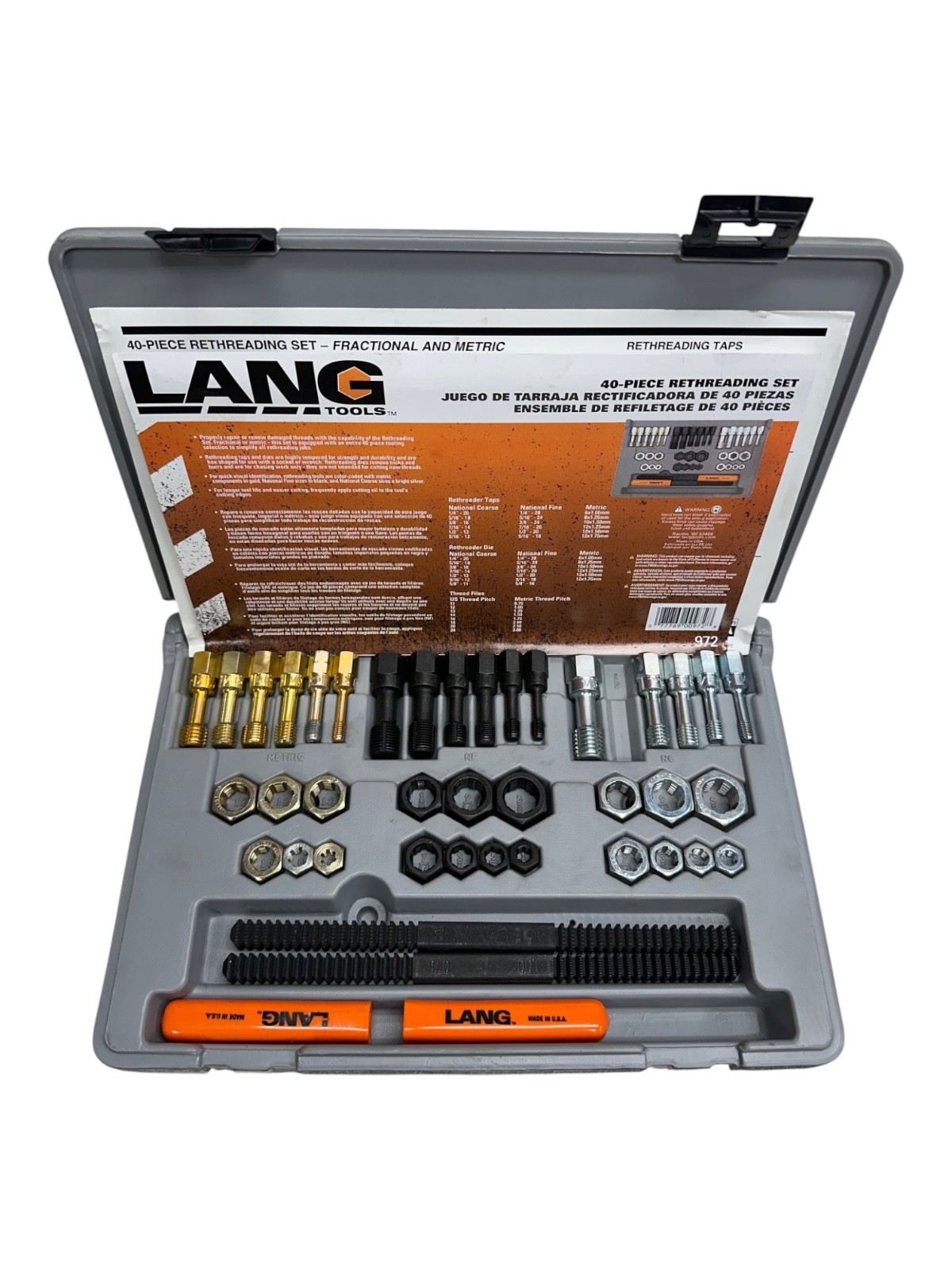 Lang Tools 972, 39 Piece Rethreading Set (ONE MISSING)🔥Fast Shipping🔥
