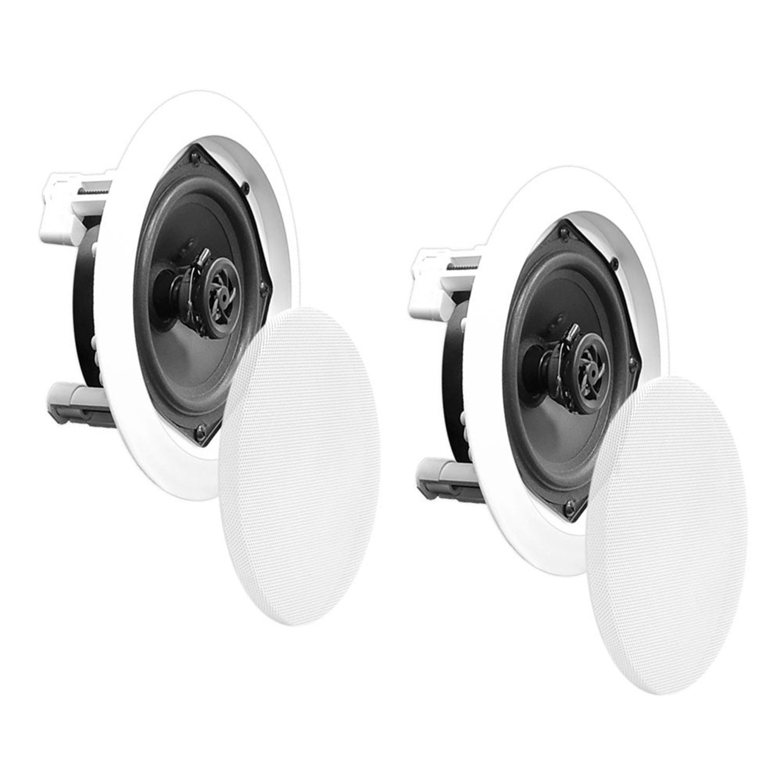 PYLE PRO 6.5\'\' 200W 2-Way In-Ceiling/Wall Speaker System White (2 Pack) (Used)