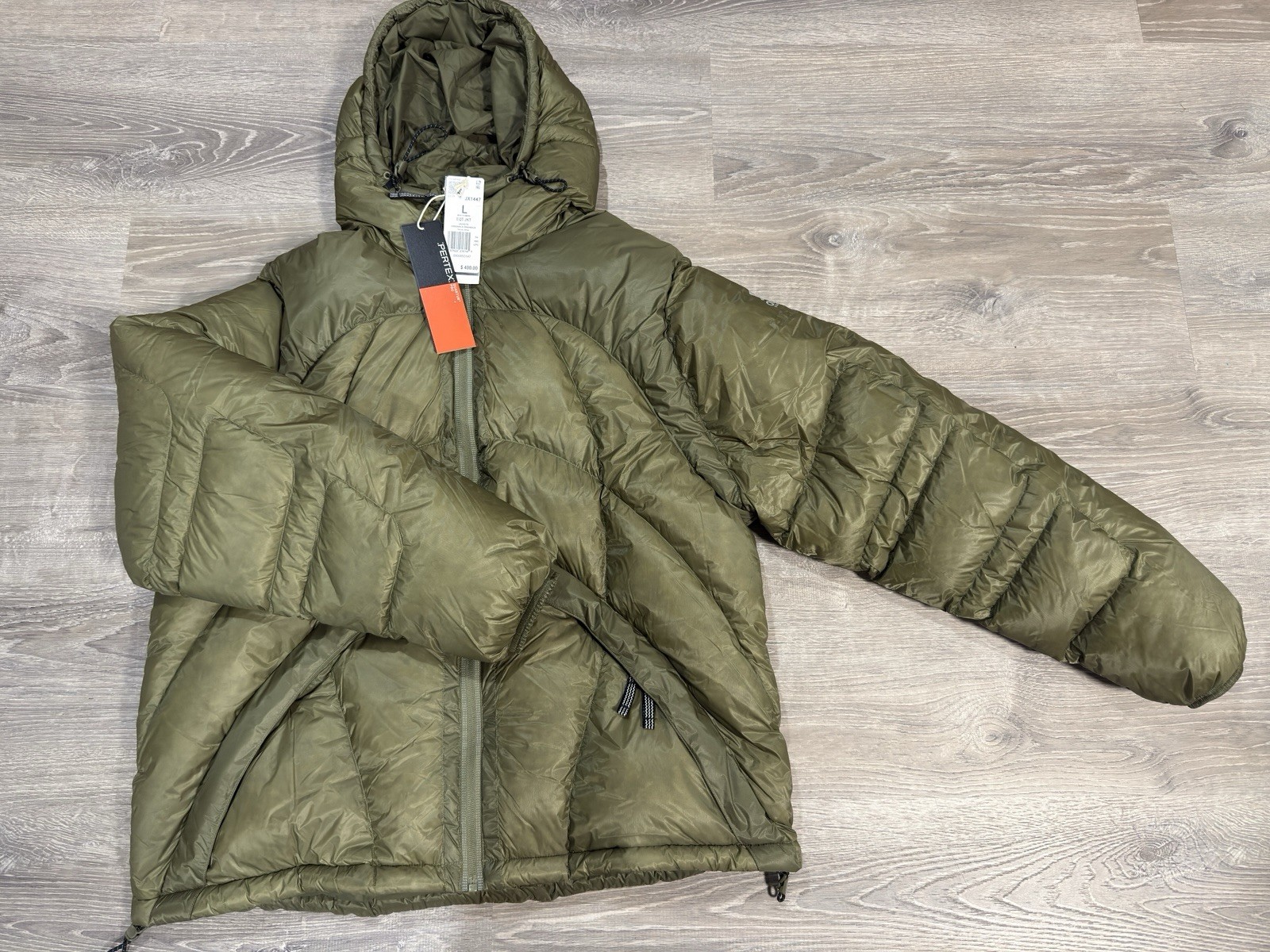 adidas Equipment Pertex Puffer Down Fill Hooded Jacket $400 JX1447 Men Sz L NWT adidas Equipment Pertex Puffer Down Fill Hooded Jacket $400 JX1447 Men Sz L NWT