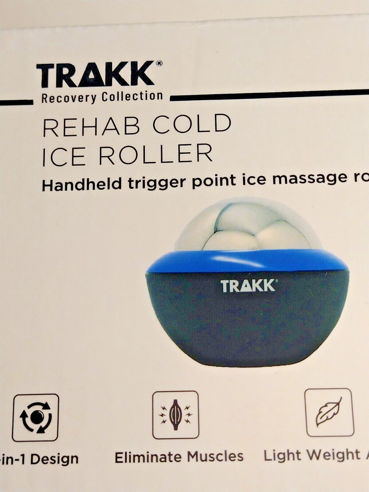 Trakk Rehab Cold Ice Roller Handheld Trigger Point Ice Massage Roller NEW IN BOX Trakk Rehab Cold Ice Roller Handheld Trigger Point Ice Massage Roller NEW IN BOX