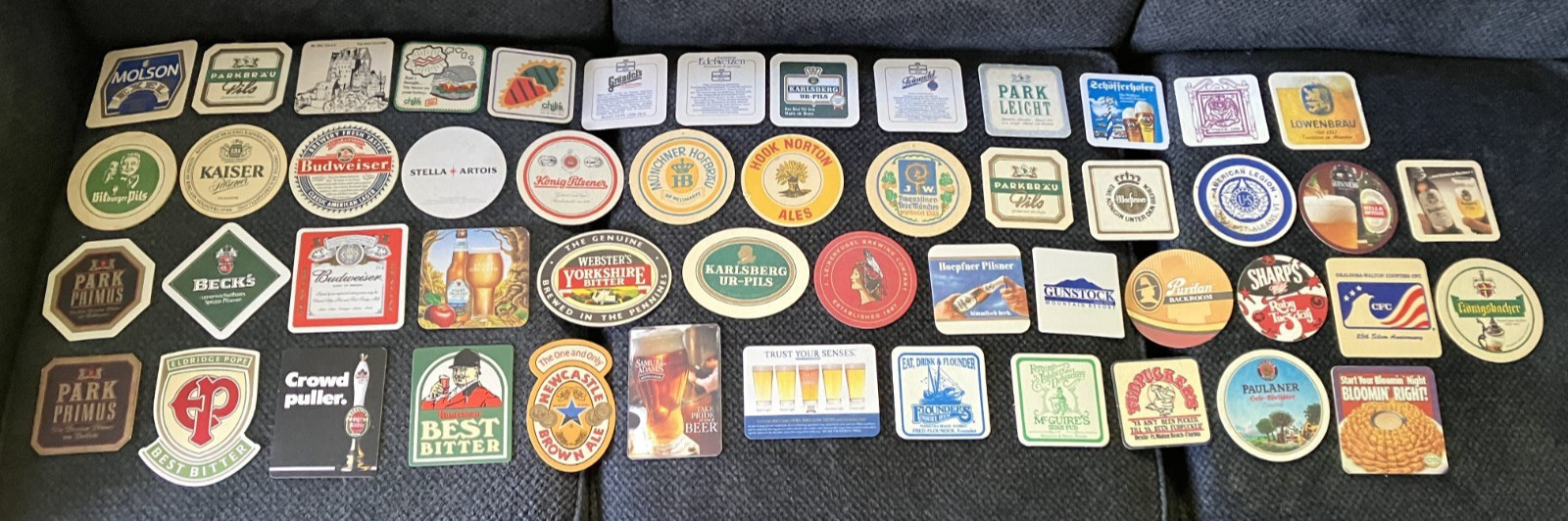 Lot of 51 Vintage Bar Beer Alcohol Coasters - All Unique, No Duplicates Lot of 51 Vintage Bar Beer Alcohol Coasters - All Unique, No Duplicates