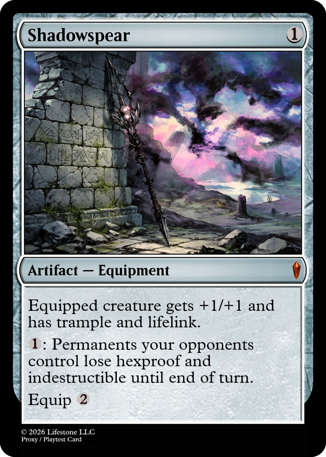 Shadowspear - Premium Quality - Not Tournament Authorized