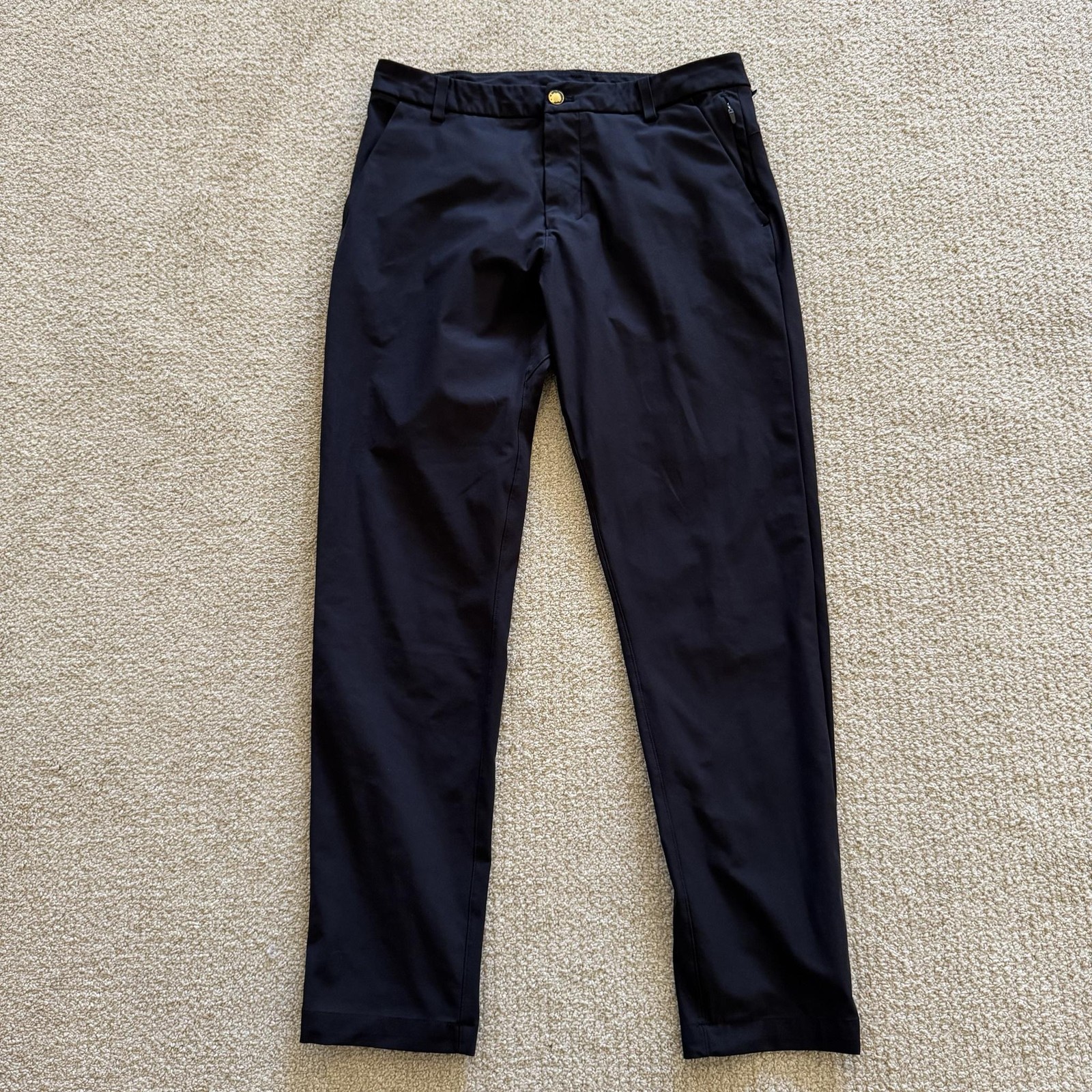 Lululemon Pants Mens 33x30 Blue Slim Chino Microfiber Stretch Tapered Casual