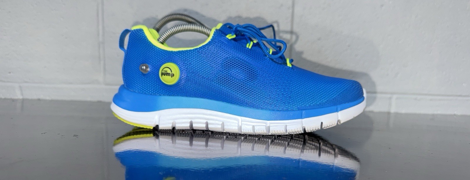 Reebok Z Pump Fusion Womens Athletic Running Shoes Size 9 Blue Neon Green