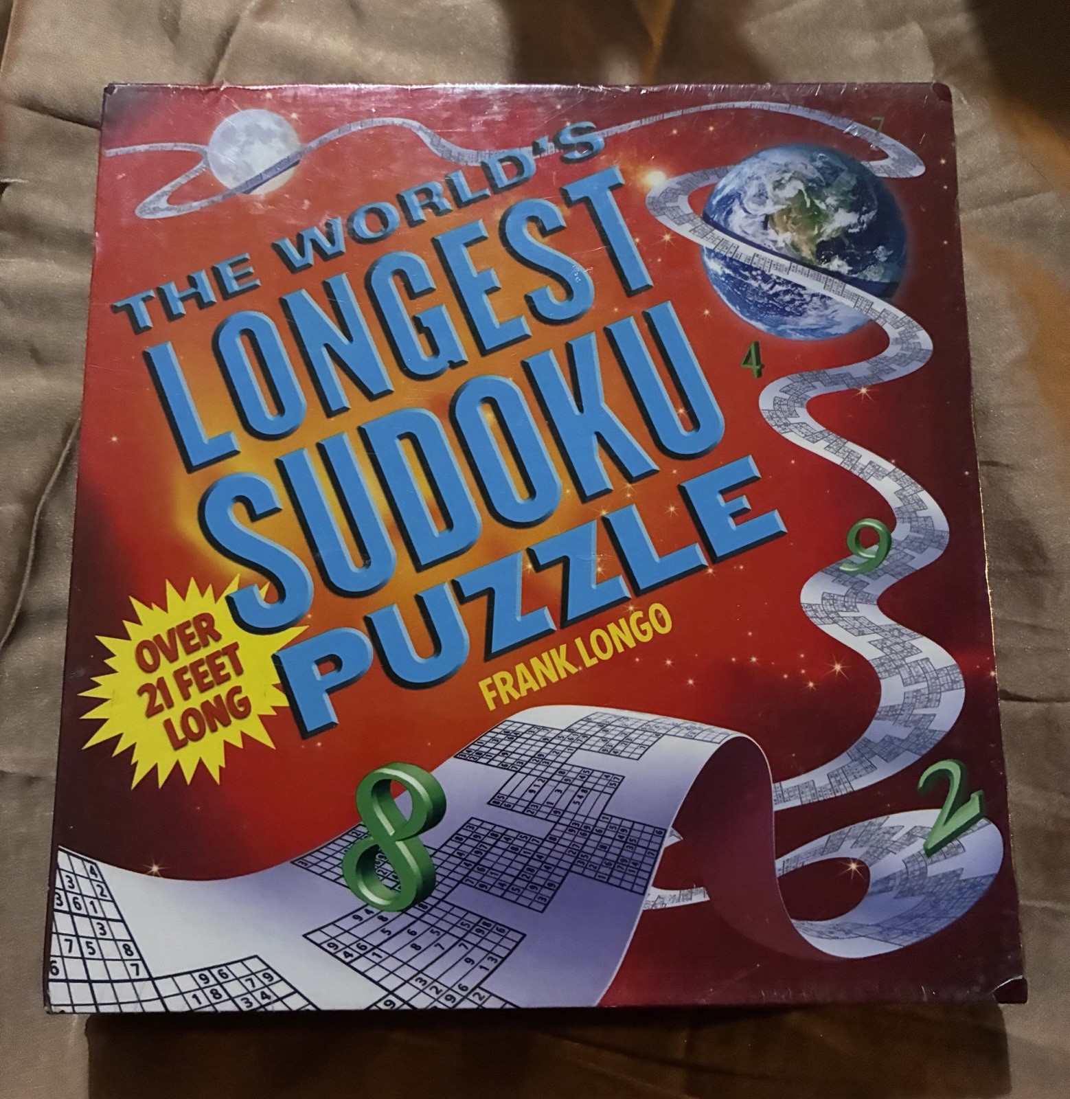 World\'s Longest Sudoku Puzzle by Frank Longo (2006, Hardcover) SEALED