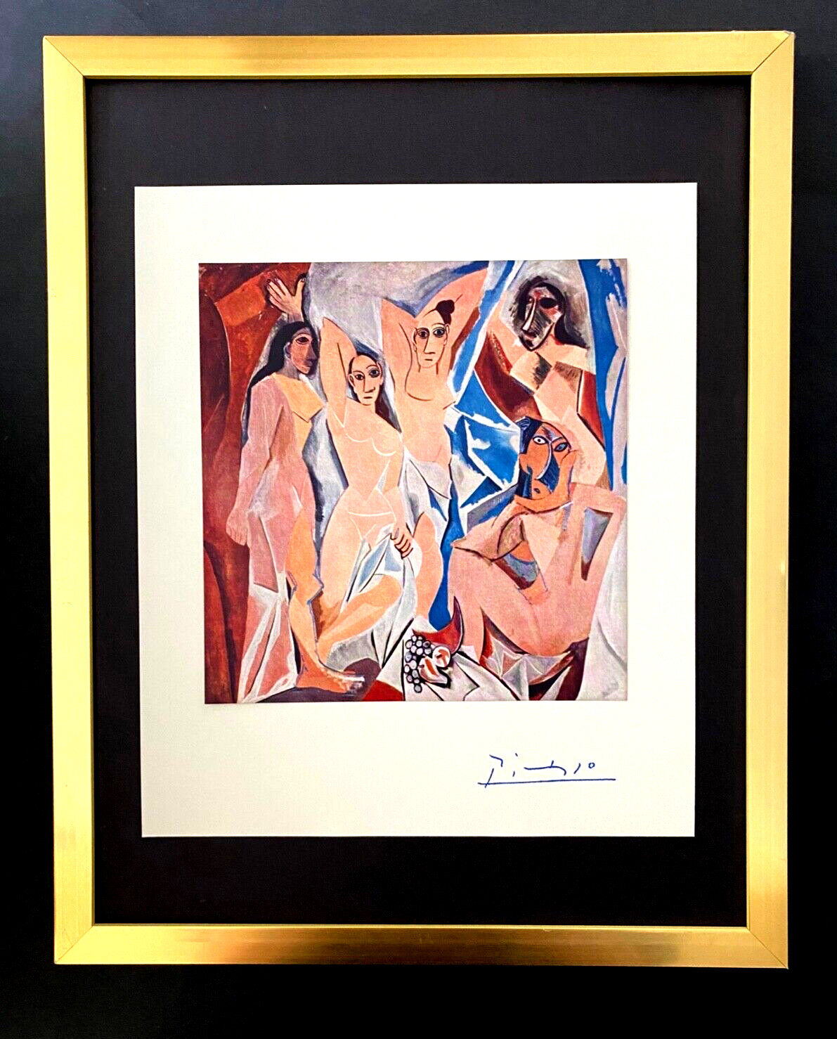 PABLO PICASSO+ ORIGINAL 1953 + SIGNED + HAND TIPPED COLORPLATE LADIES OF AVIGNON PABLO PICASSO+ ORIGINAL 1953 + SIGNED + HAND TIPPED COLORPLATE LADIES OF AVIGNON