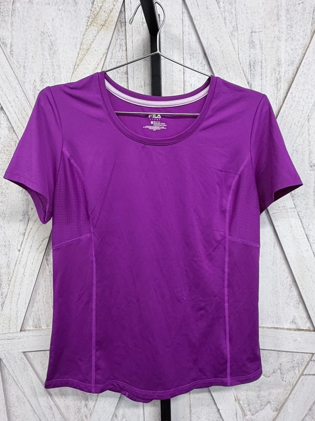 FILA Women\'s Purple Moisture-Wick Athletic Tee