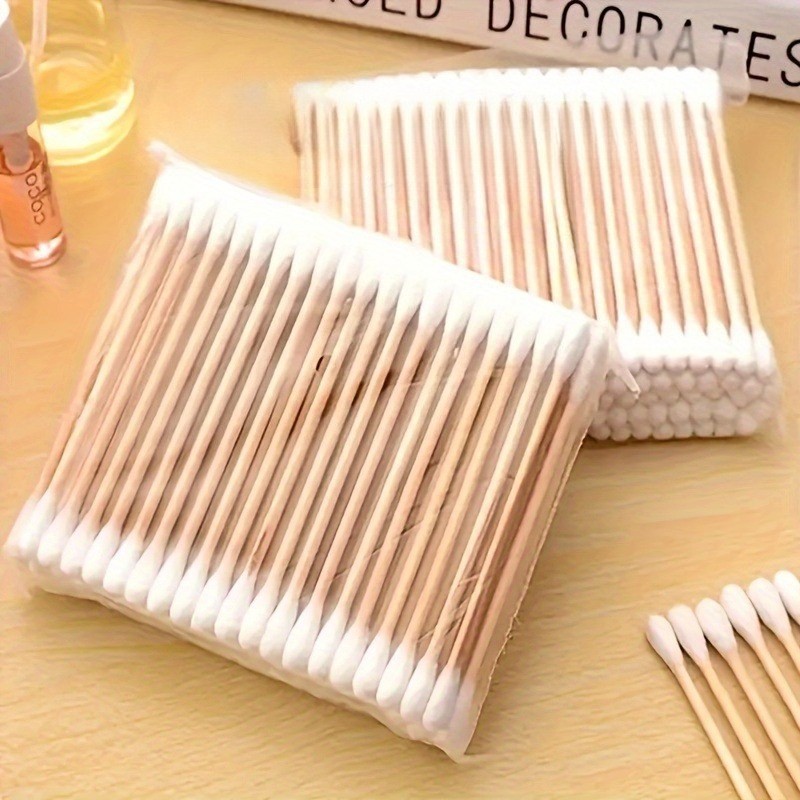 100Pcs Pure Cotton Swabs, Soft Disposable Applicators for Face, Ears & Makeup