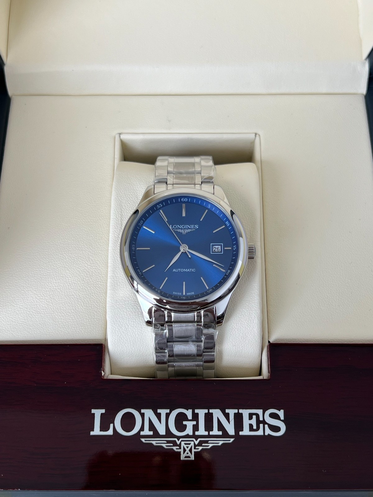 Longines Master L2.793.4.92.6 Automatic Watch 40mm Blue Dial Steel Bracelet Longines Master L2.793.4.92.6 Automatic Watch 40mm Blue Dial Steel Bracelet