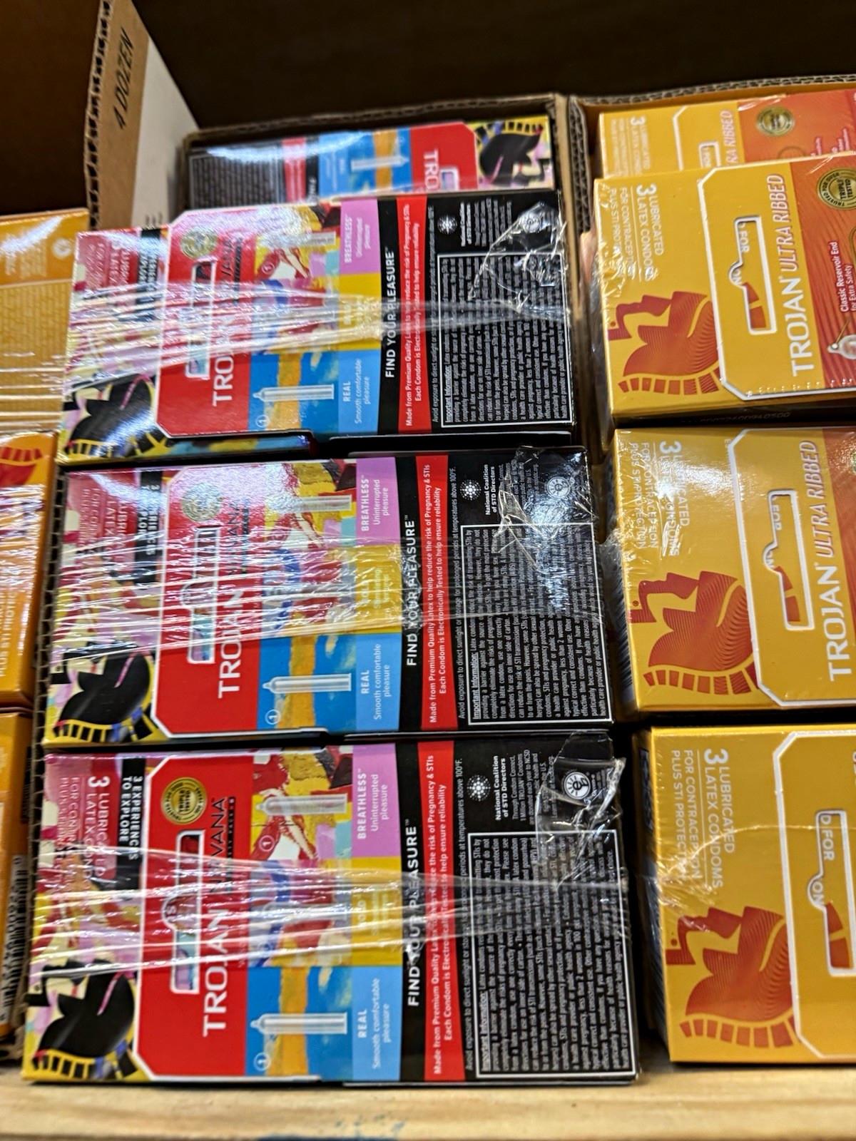 Trojan nirvana Lubricated Condoms 3 Count Boxes, Box Configuration 6x3 18 total Trojan nirvana Lubricated Condoms 3 Count Boxes, Box Configuration 6x3 18 total