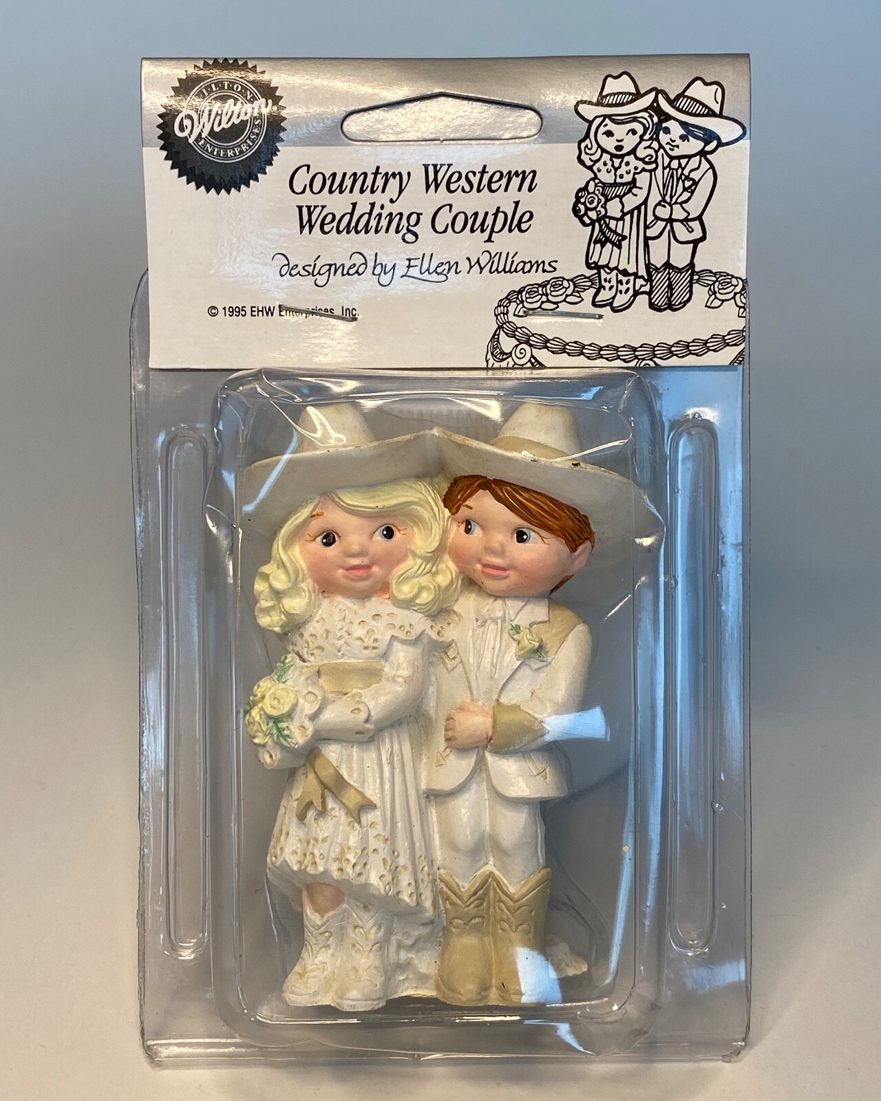New Vintage Wilton Country Western Wedding Couple cake topper top piece 214-1120 New Vintage Wilton Country Western Wedding Couple cake topper top piece 214-1120