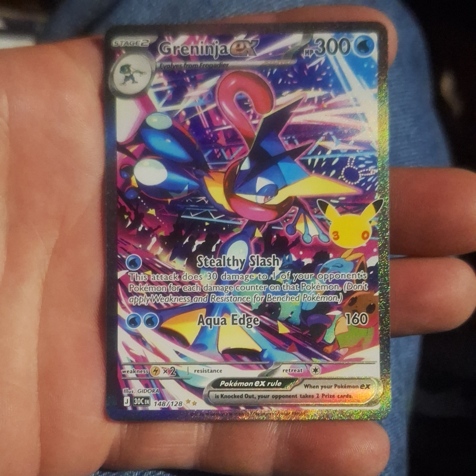 Pokémon TCG Greninja 30th celebration SIR - 148/128 Pokémon TCG Greninja 30th celebration SIR - 148/128