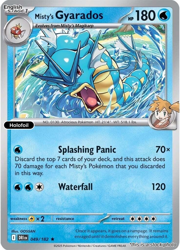 Misty\'s Gyarados Holofoil [DRI - 049/182] GOSSAN Rare Near Mint