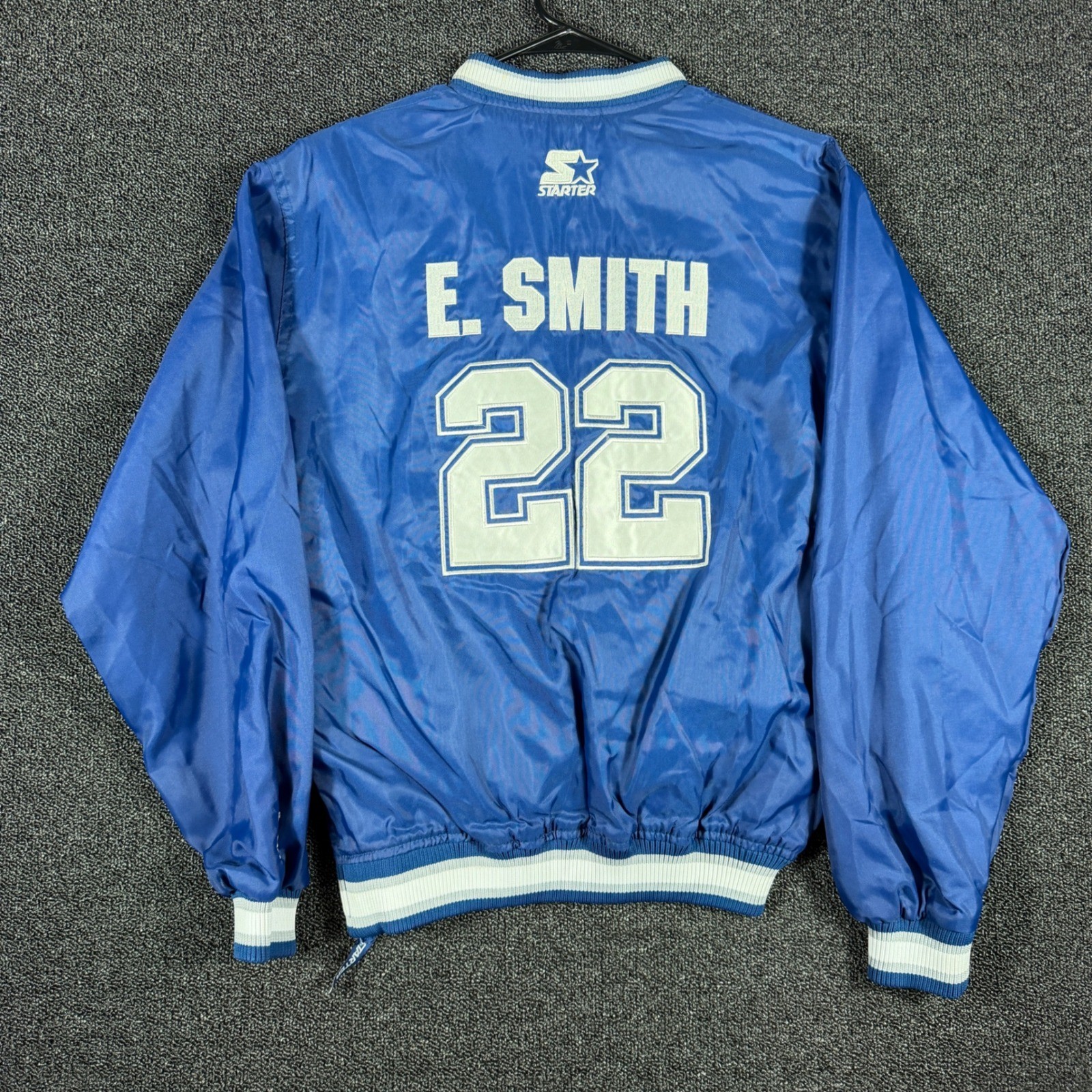 Vintage Starter Dallas Cowboys E. Smith 22 Pullover Windbreaker Jacket Women\'s L