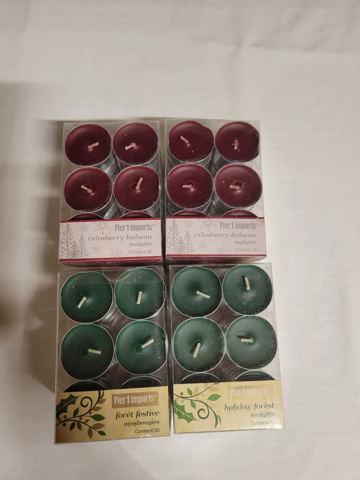 4 Pier 1 Imports Tea Light Candles 30 Packs NOS Fall Holiday Forest Cranberry 4 Pier 1 Imports Tea Light Candles 30 Packs NOS Fall Holiday Forest Cranberry
