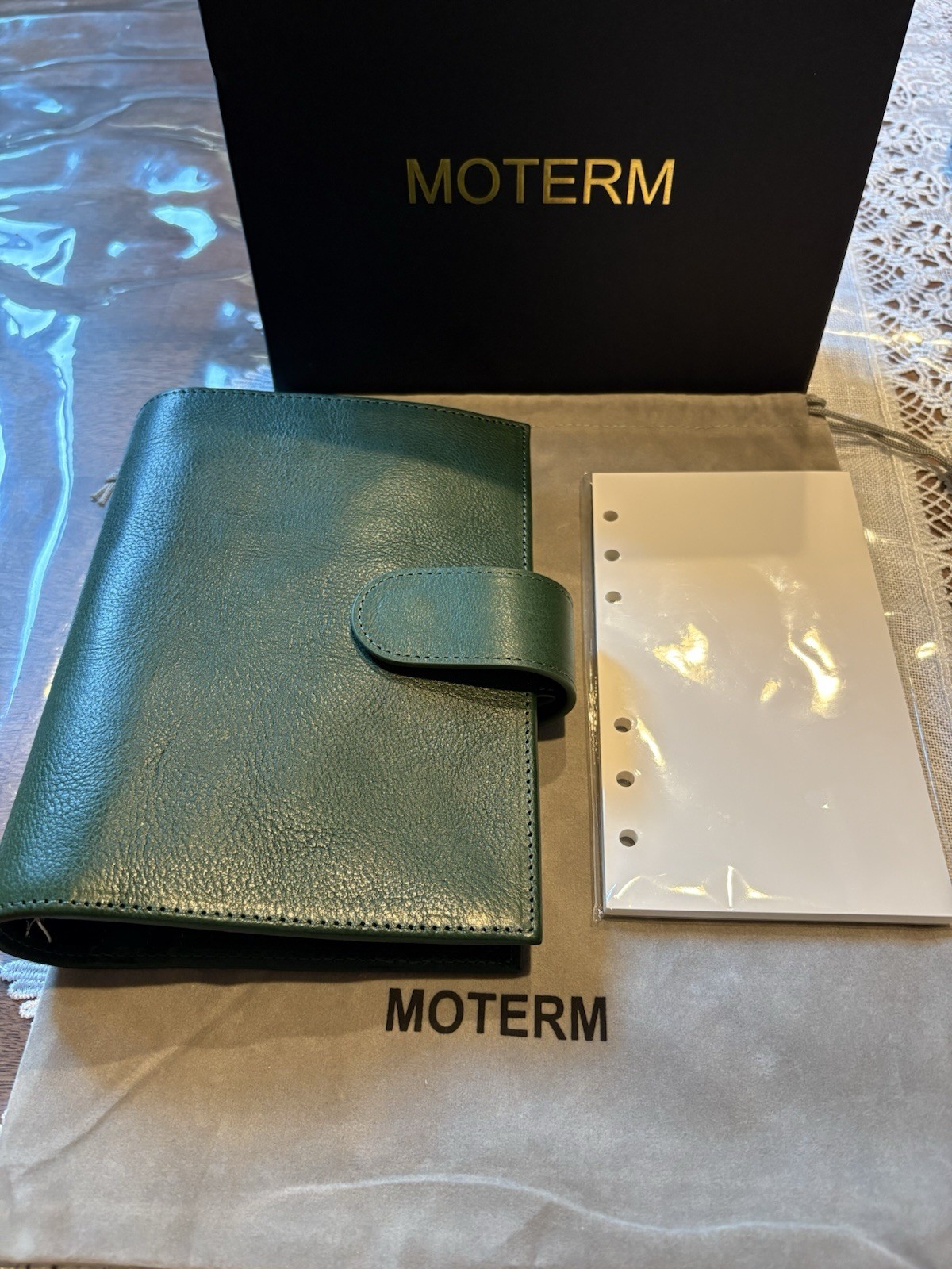 Moterm Personal Luxe 2.0 Full Grain Leather Vegetable Tan In Forest Green New Moterm Personal Luxe 2.0 Full Grain Leather Vegetable Tan In Forest Green New