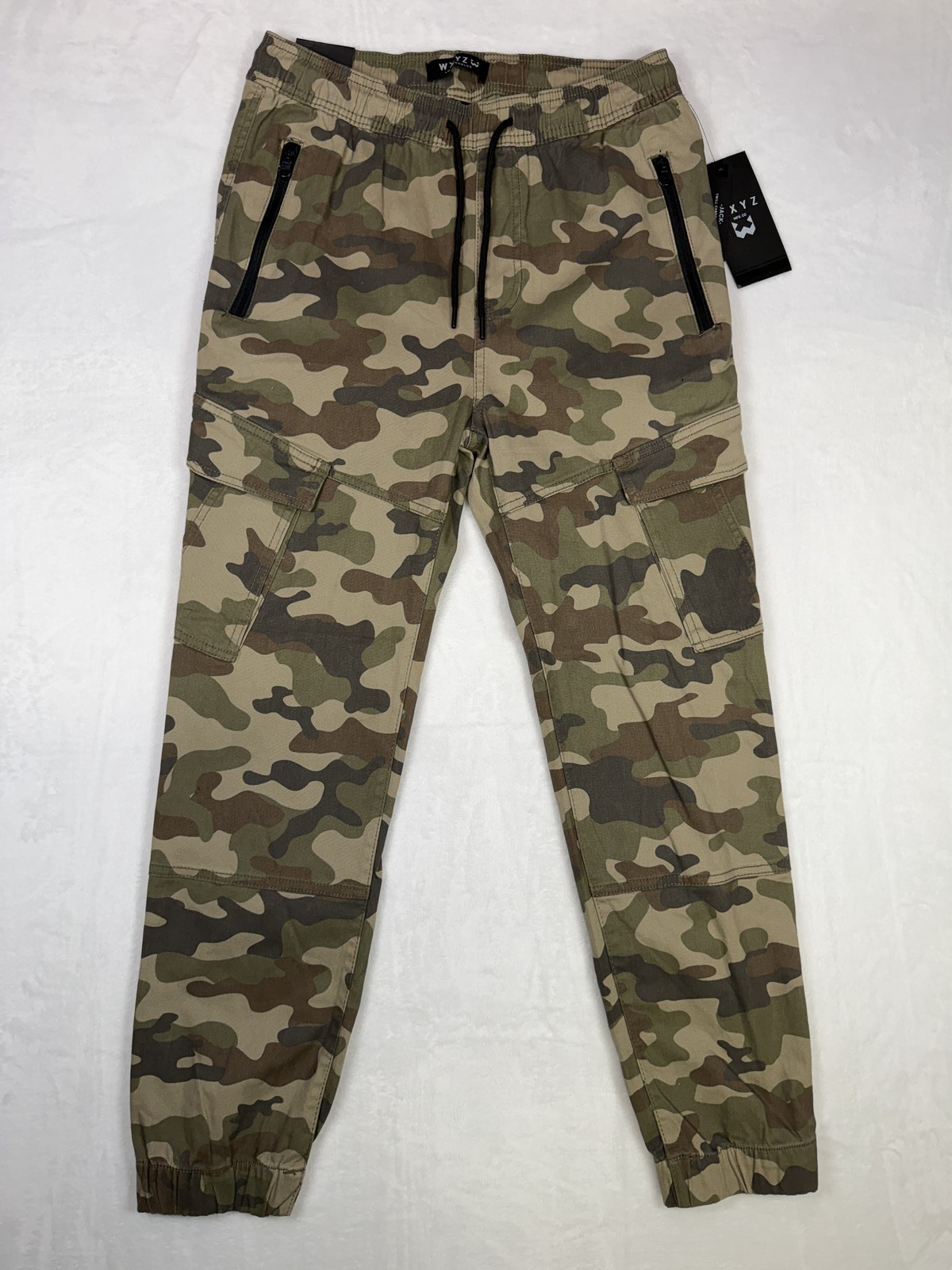 WXYZ Los Angeles Jack Men\'s Twill Cargo Jogger Pants Size Small Camouflage