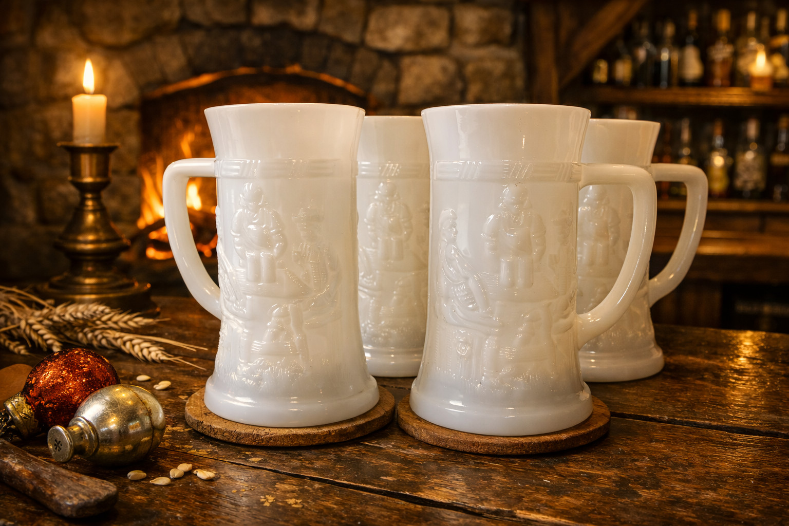 Federal Milk Glass 6\