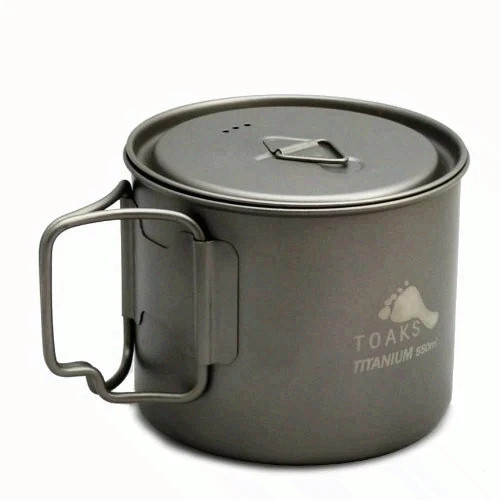 TOAKS LIGHT Titanium 550ml Pot Ultralight Version Cookware Outdoor Camping SET 2