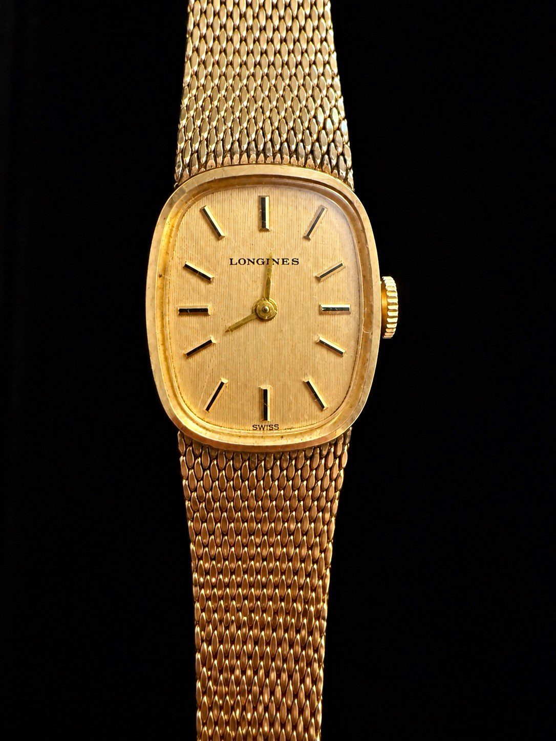 Vintage Longines Ladies 10K Gold Filled Swiss Manual Wind Mesh Bracelet Watch Vintage Longines Ladies 10K Gold Filled Swiss Manual Wind Mesh Bracelet Watch