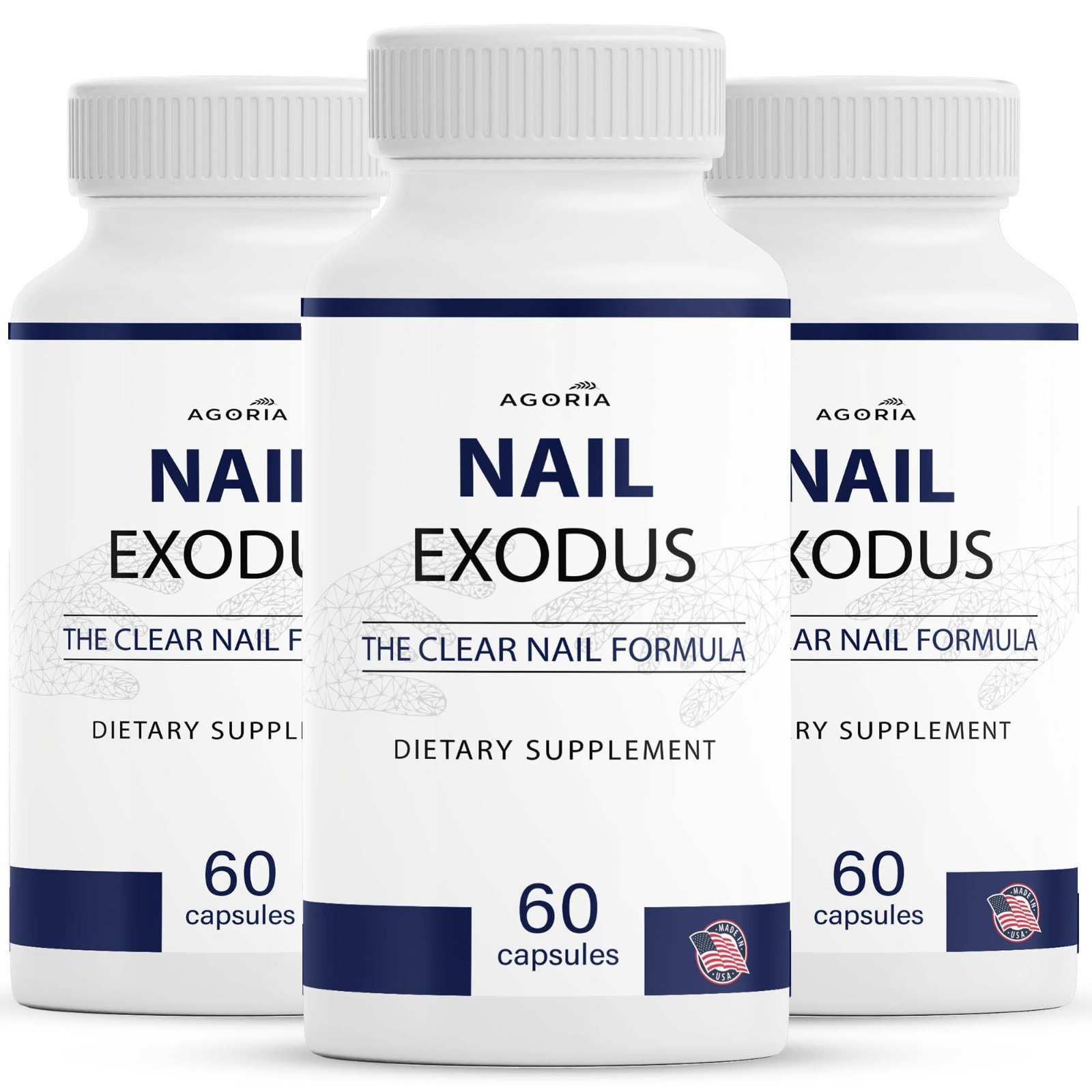 (3 Pack) Nail Exodus Capsules for Healthier Nails - Extreme Clear Nail Formula (3 Pack) Nail Exodus Capsules for Healthier Nails - Extreme Clear Nail Formula