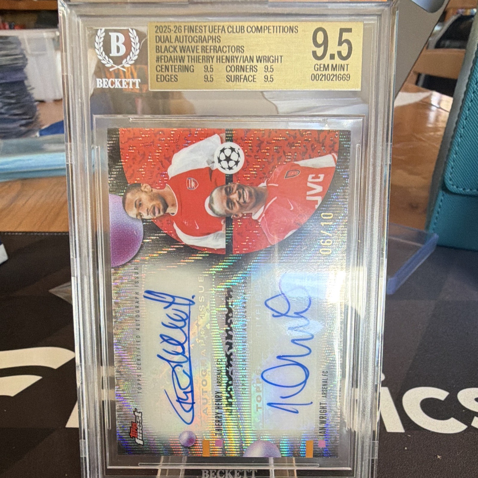 25-26 Finest Uefa Club Dual Auto Black /10 Thierry Henry Ian Wright Arsenal 25-26 Finest Uefa Club Dual Auto Black /10 Thierry Henry Ian Wright Arsenal