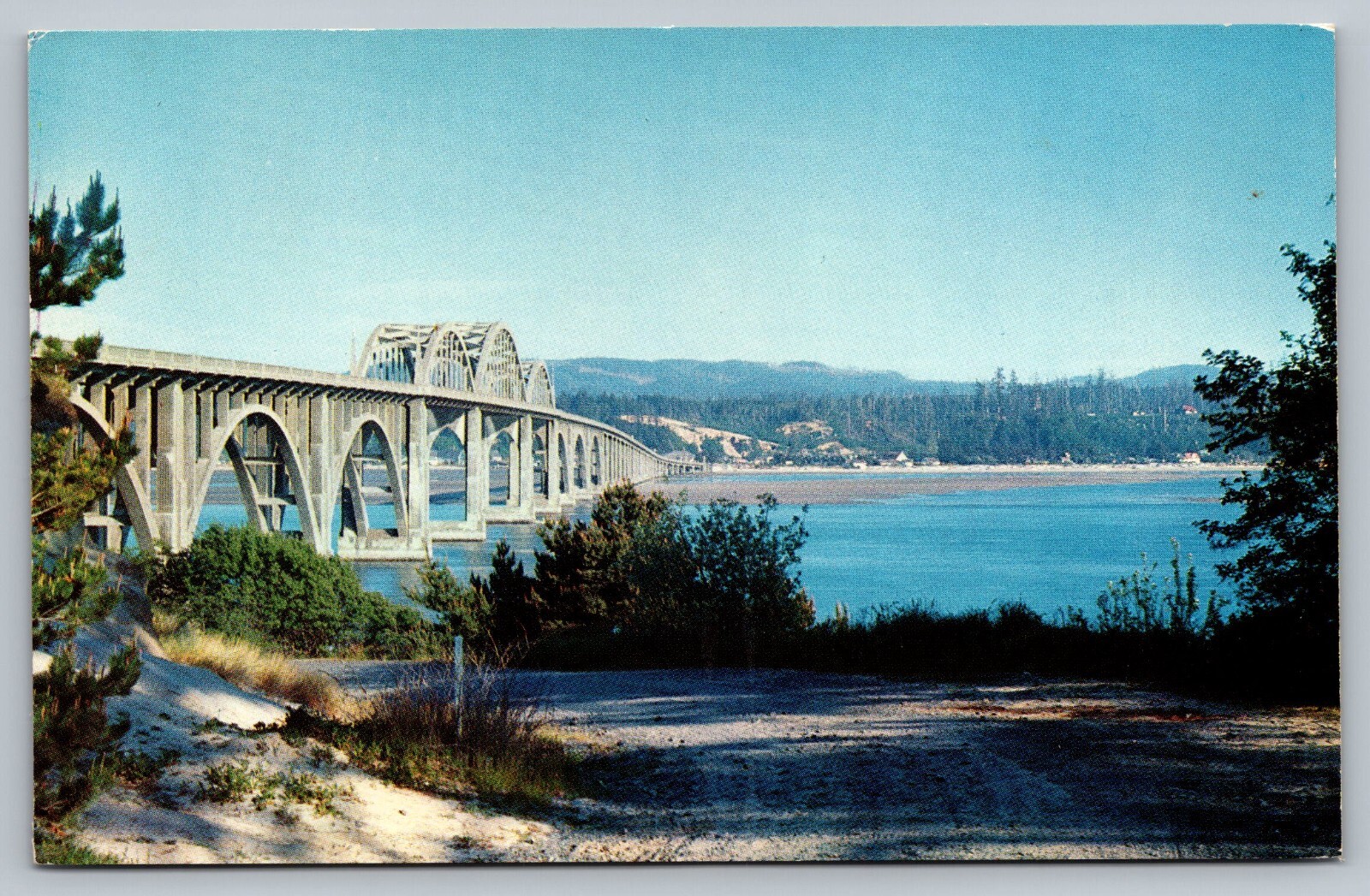 Waldport Bridge Over Alsea Bay Waldport Oregon c1950 Vintage Postcard Waldport Bridge Over Alsea Bay Waldport Oregon c1950 Vintage Postcard