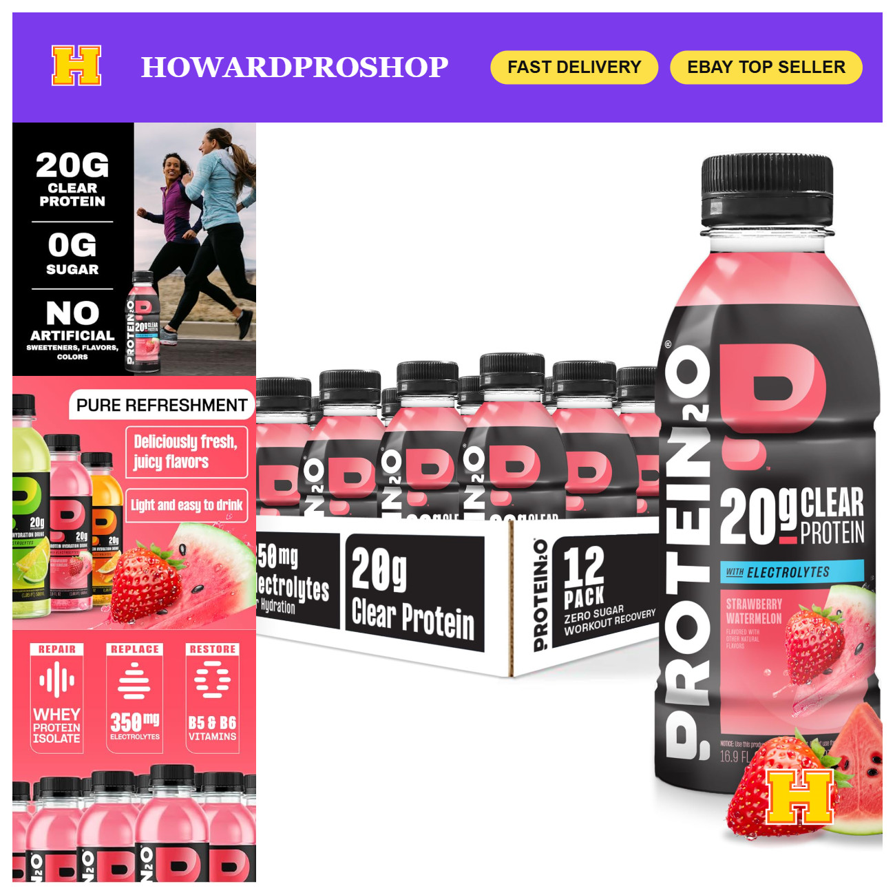 Hydration Drink - 2-in-1 Clear Whey Protein Isolate & Electrolyte - 20g Protein,