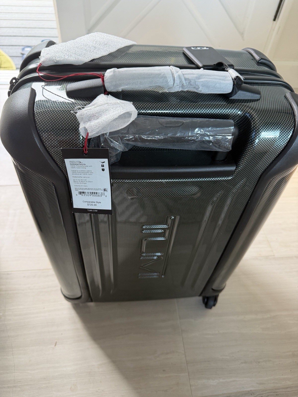 New Tumi Hard Case Continental Carry-On 4 Wheel Suit Case. $725. New Tumi Hard Case Continental Carry-On 4 Wheel Suit Case. $725.