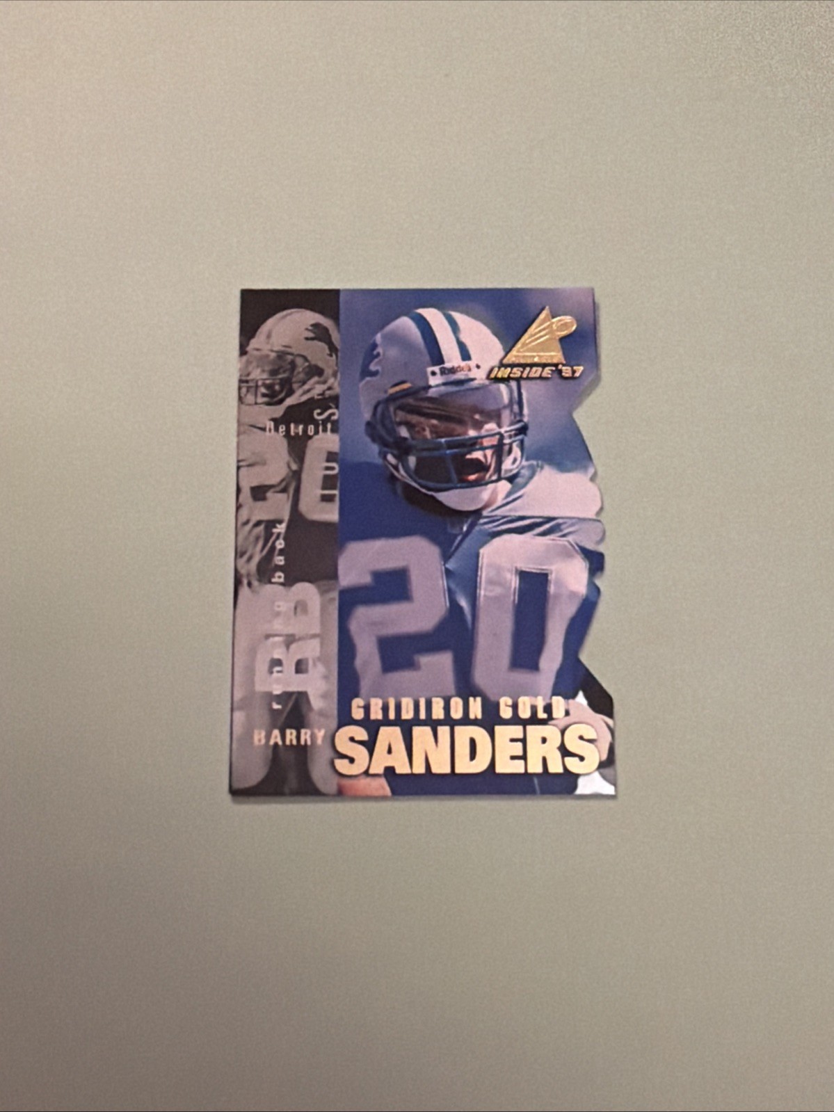 BARRY SANDERS 1997 PINNACLE INSIDE #3 GRIDIRON GOLD DIE-CUT RARE