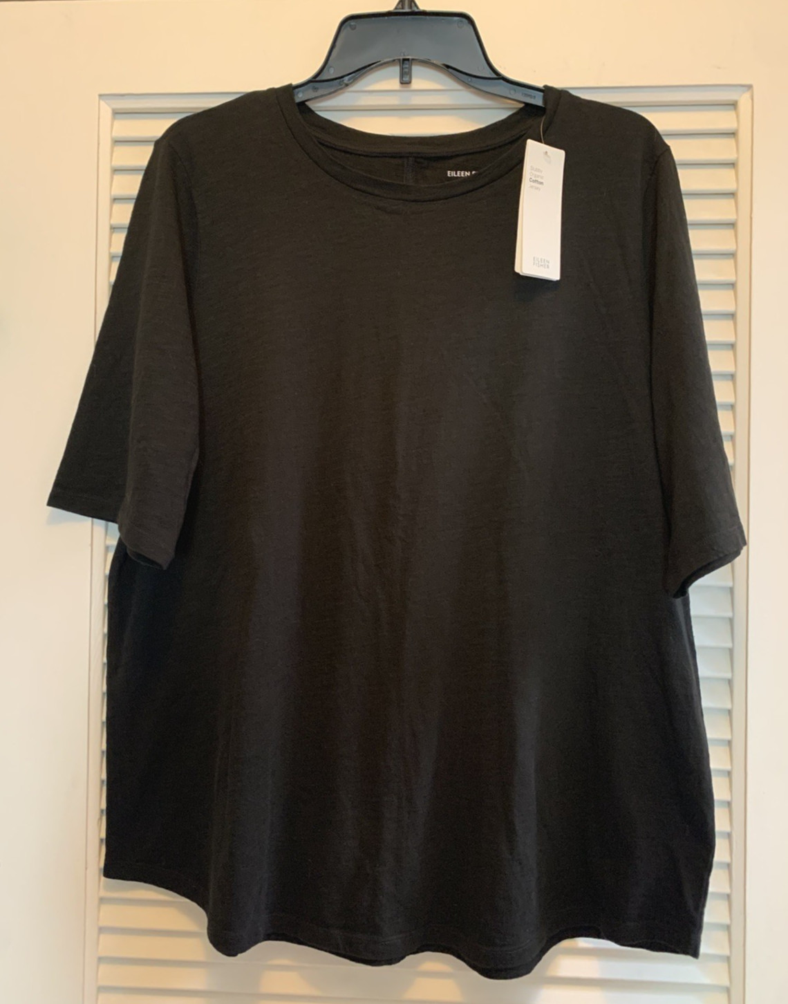NWT  XL Eileen Fisher  comfortable  slubby cotton tee XL