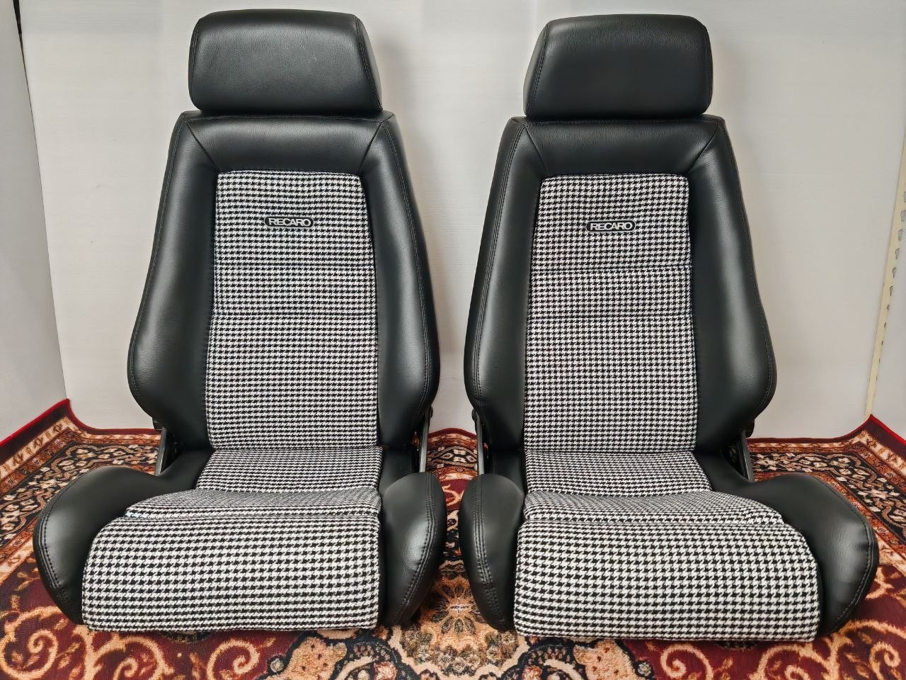 {INCLUDED TARIFF FOR US} RECARO LX-C PAIR Reupholstered Pepita Classic Style